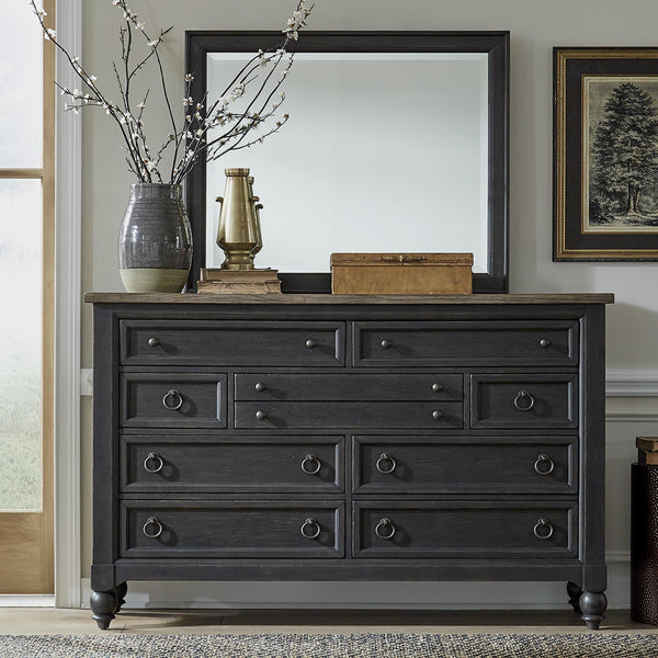 Liberty Furniture Industries Inc. Americana Farmhouse 615-BR-ODM Opt Dresser & Mirror