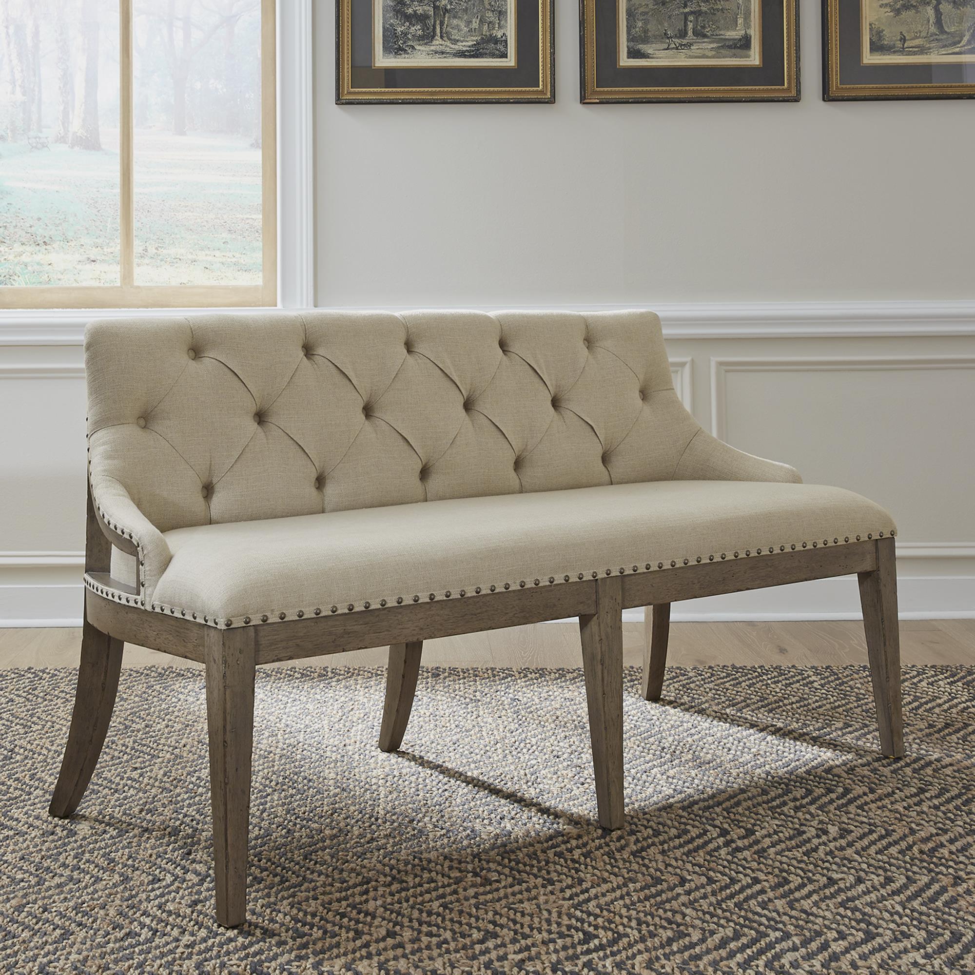  Liberty Furniture Industries Inc. Americana Farmhouse 615-C6501B Uph Shelter Dining Bench IMAGE 1
