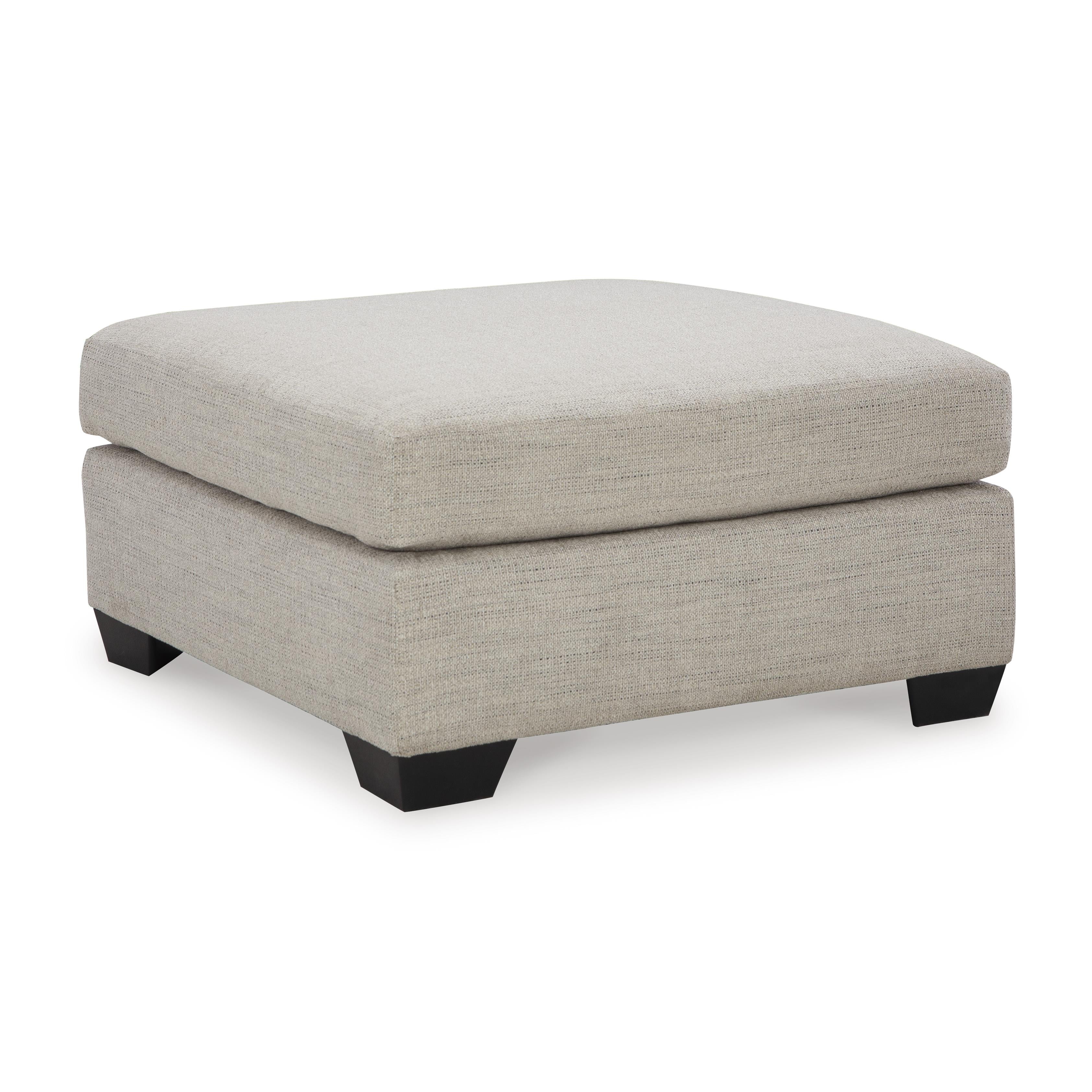  Manufacturer Color_Pebble --  Signature Design by Ashley Mahoney Fabric Ottoman IMAGE 1