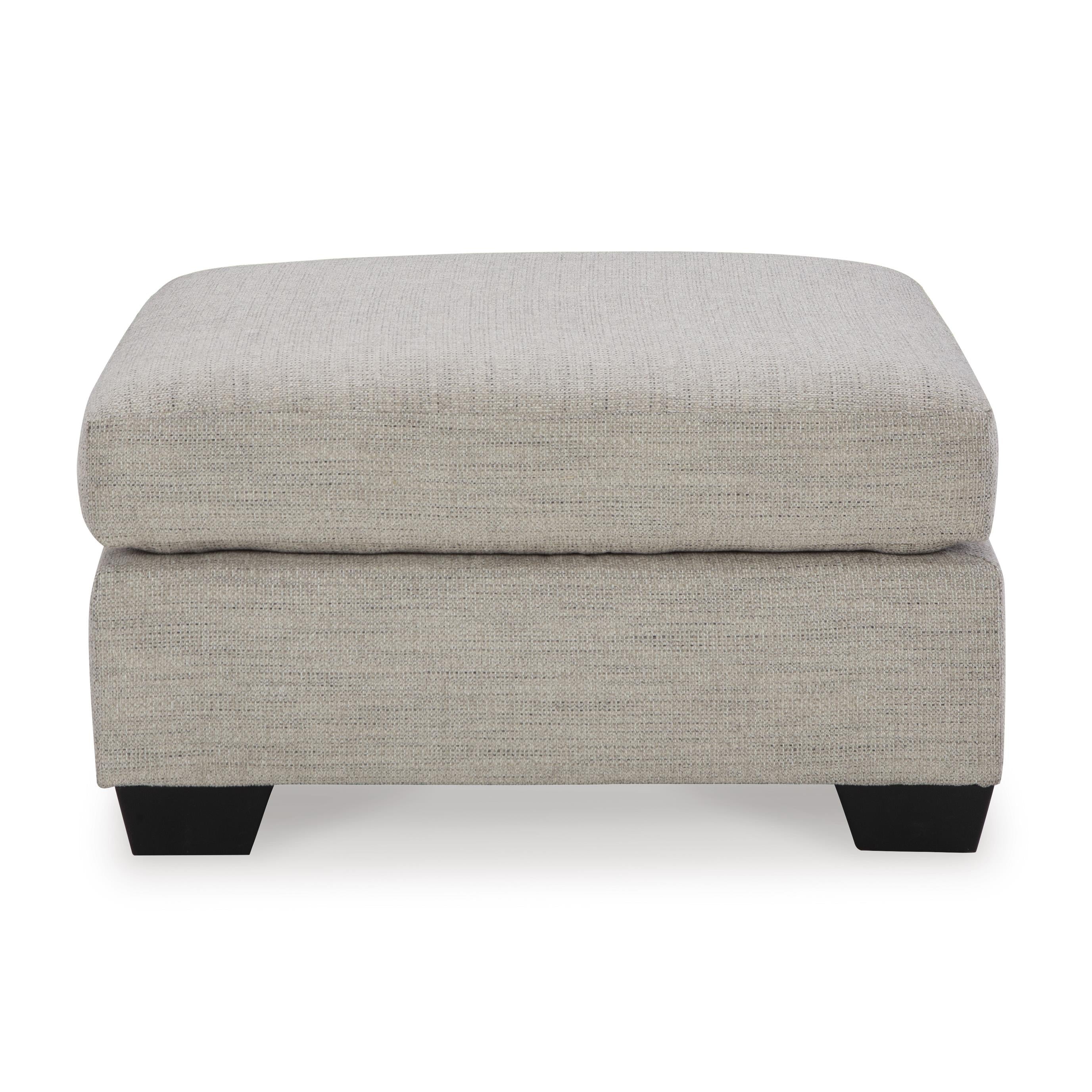  Manufacturer Color_Pebble --  Signature Design by Ashley Mahoney Fabric Ottoman IMAGE 3