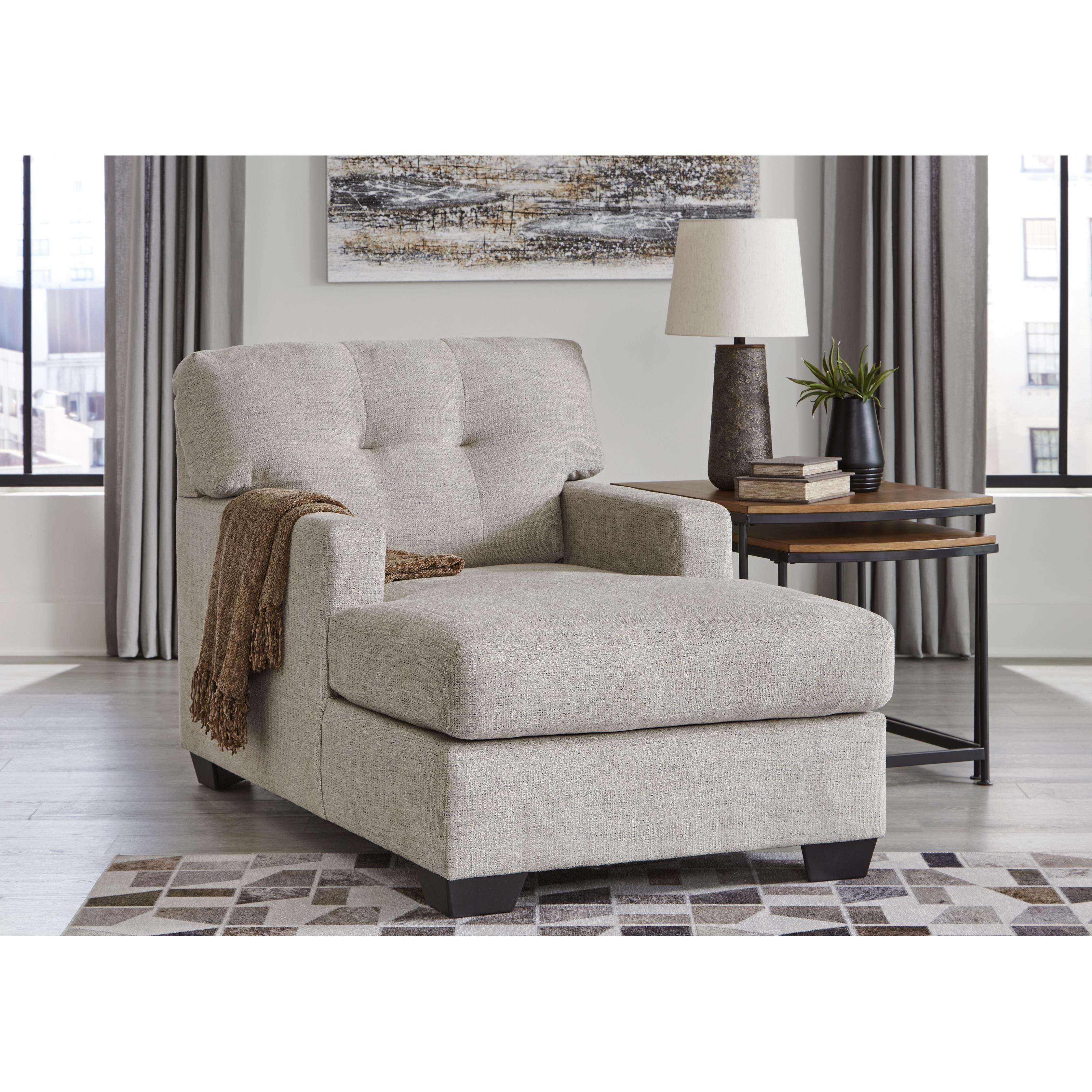  Manufacturer Color_Pebble --  Signature Design by Ashley Mahoney Fabric Chaise IMAGE 5