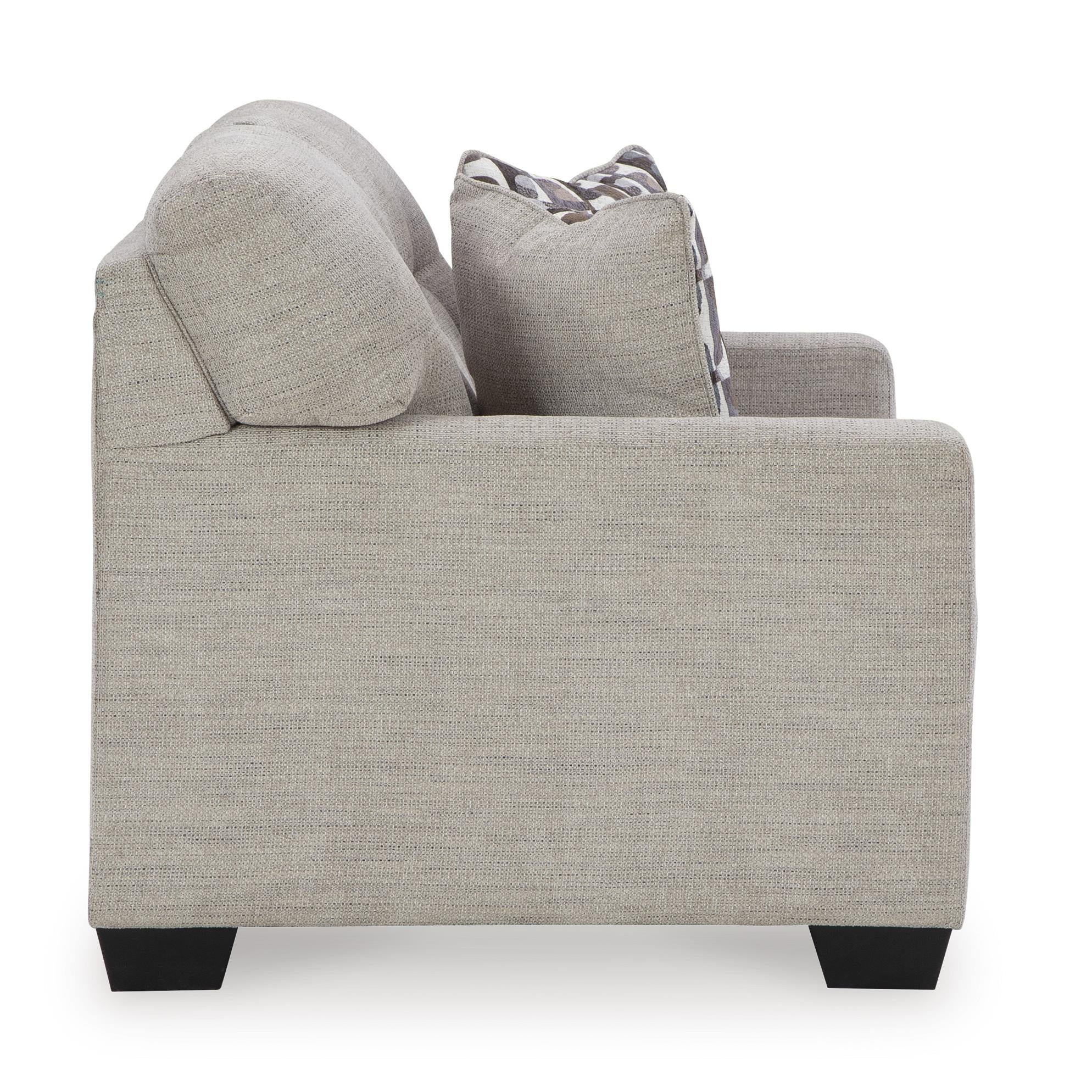  Manufacturer Color_Pebble --  Signature Design by Ashley Mahoney Stationary Fabric Loveseat IMAGE 3