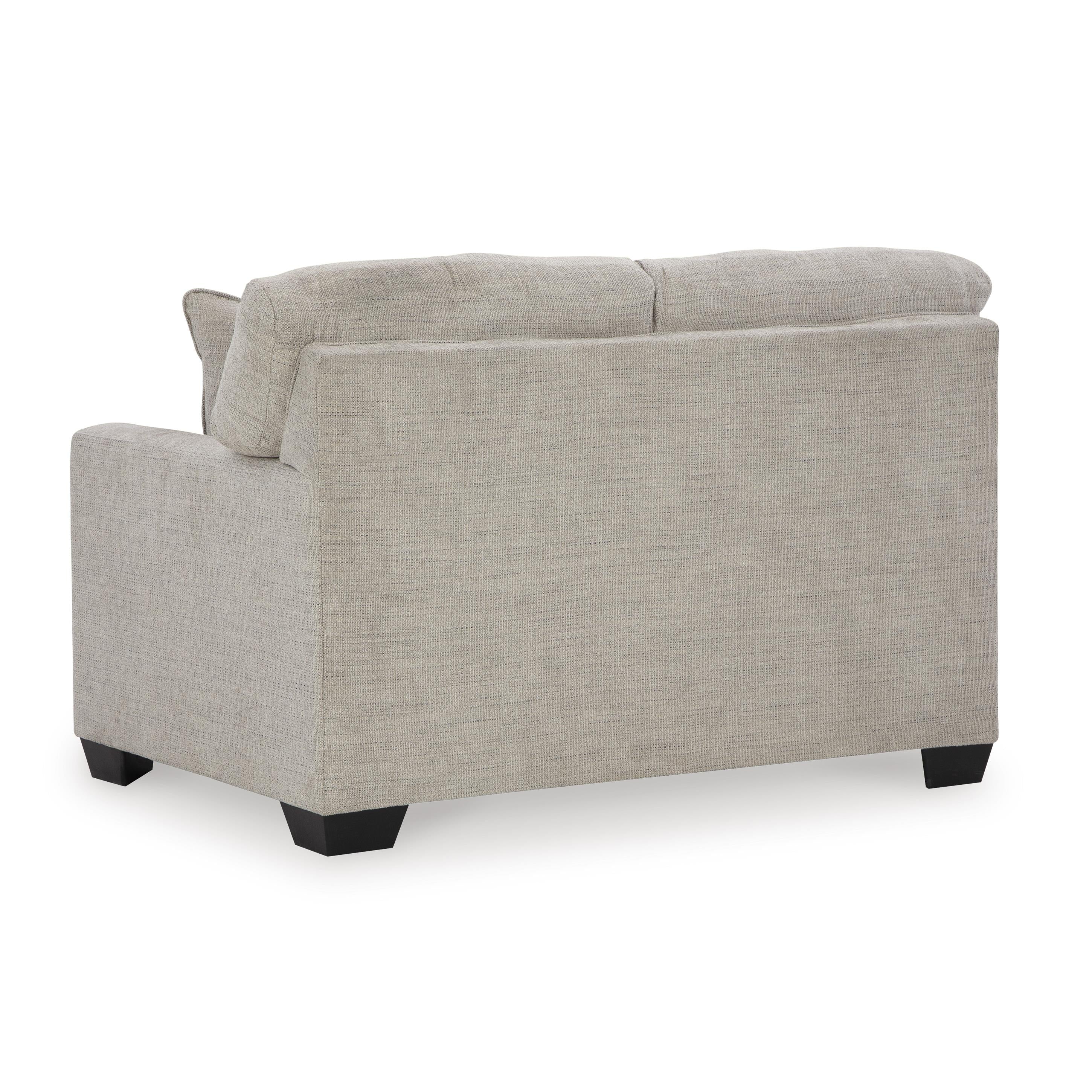  Manufacturer Color_Pebble --  Signature Design by Ashley Mahoney Stationary Fabric Loveseat IMAGE 4