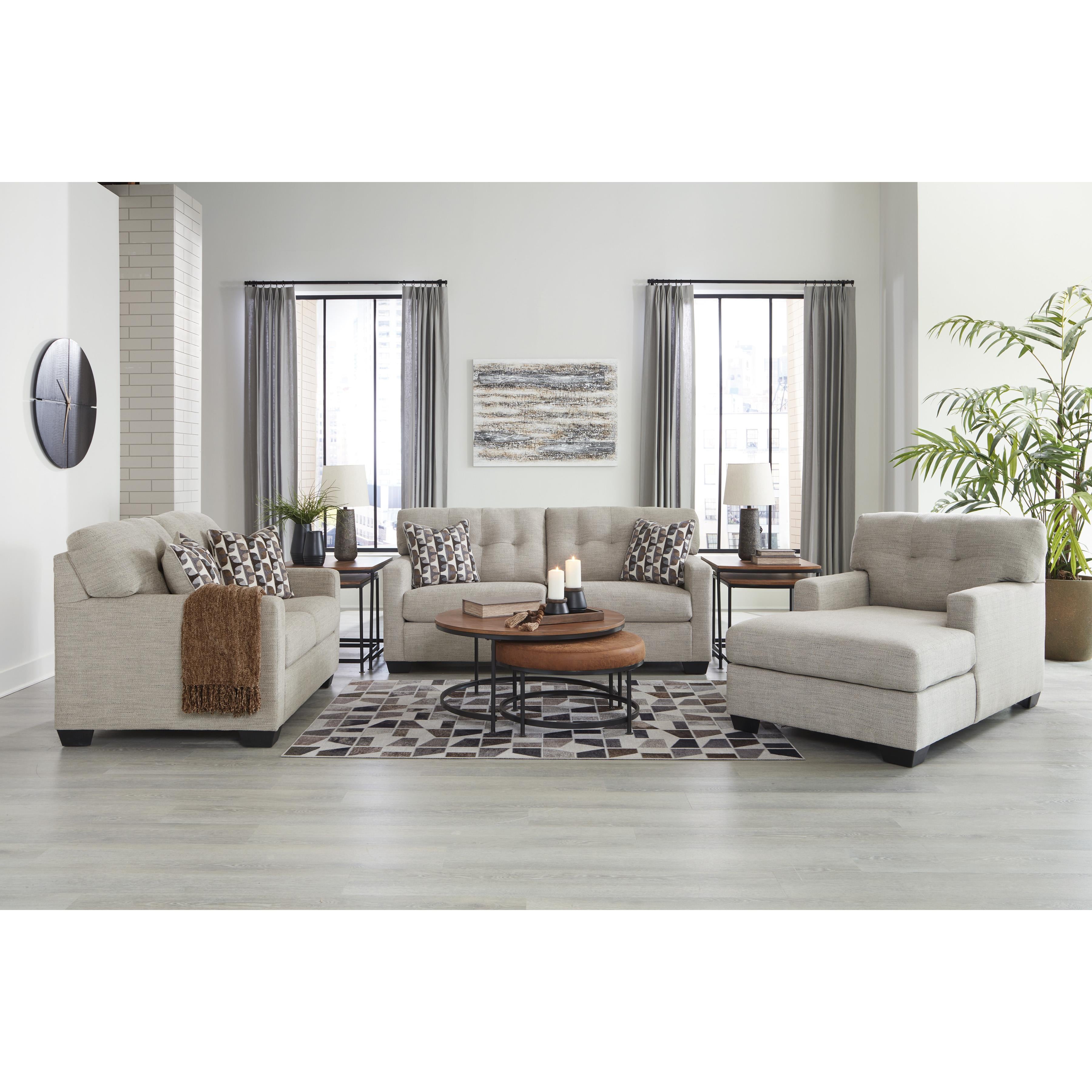  Manufacturer Color_Pebble --  Signature Design by Ashley Mahoney Stationary Fabric Sofa IMAGE 10