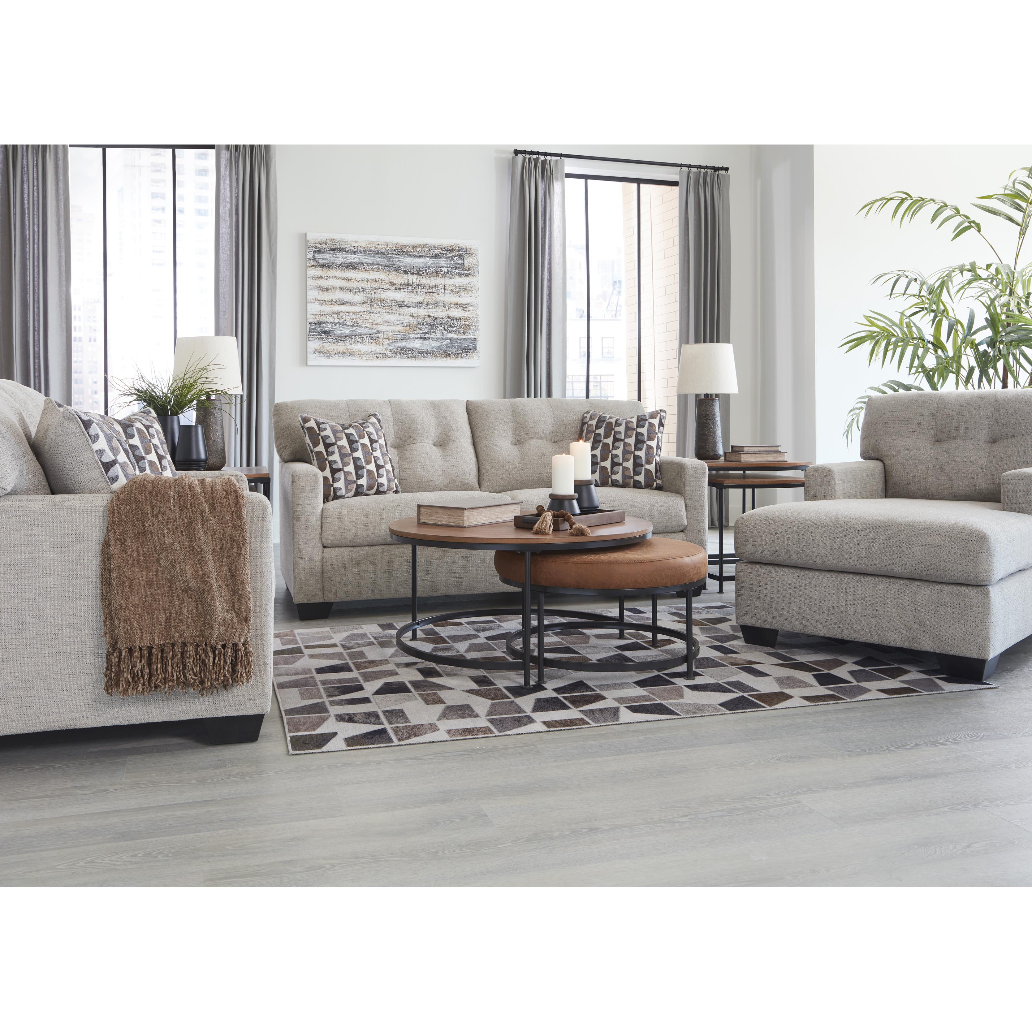  Manufacturer Color_Pebble --  Signature Design by Ashley Mahoney Stationary Fabric Sofa IMAGE 6