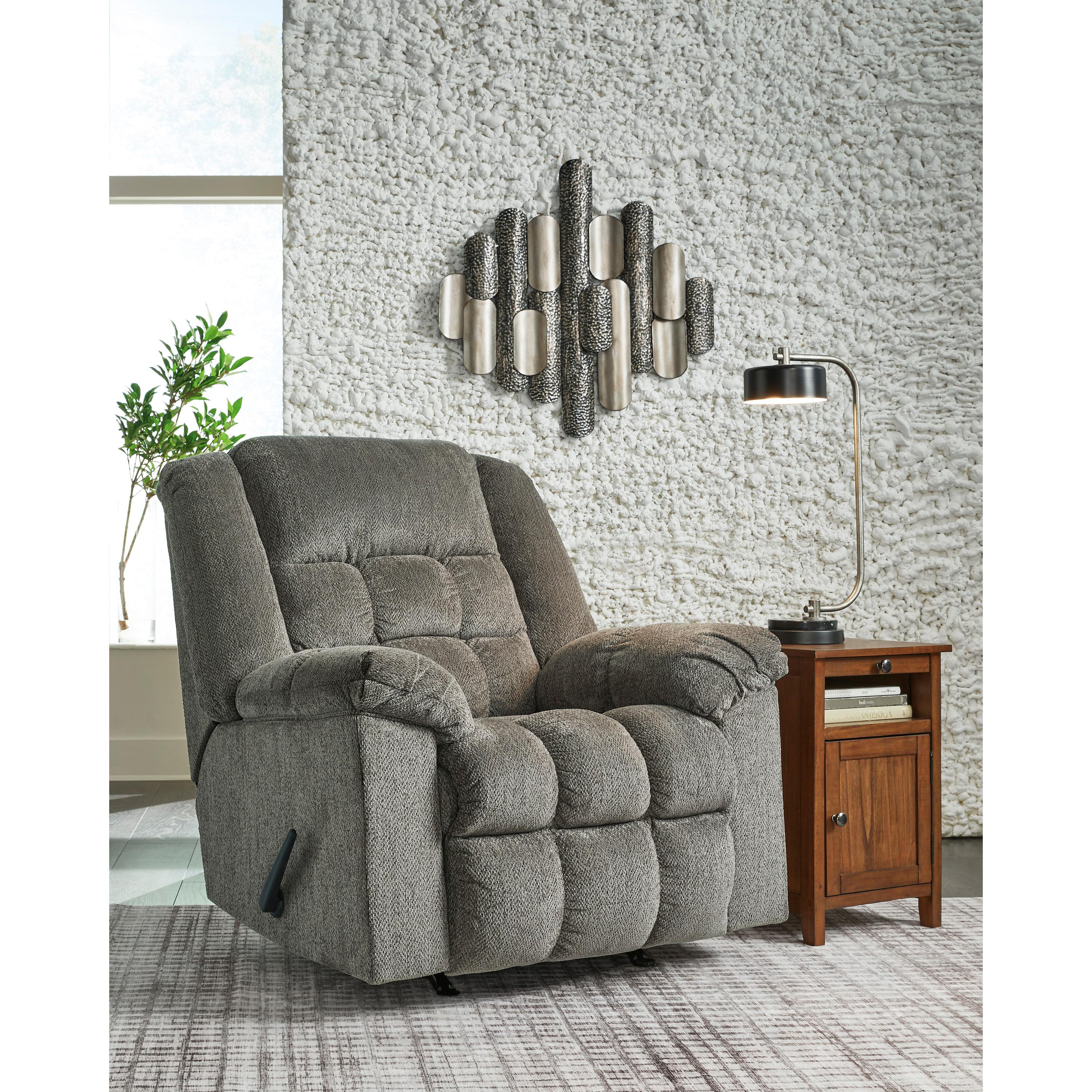  Manufacturer Color_Putty --  Signature Design by Ashley Kegler Rocker Fabric Recliner IMAGE 5