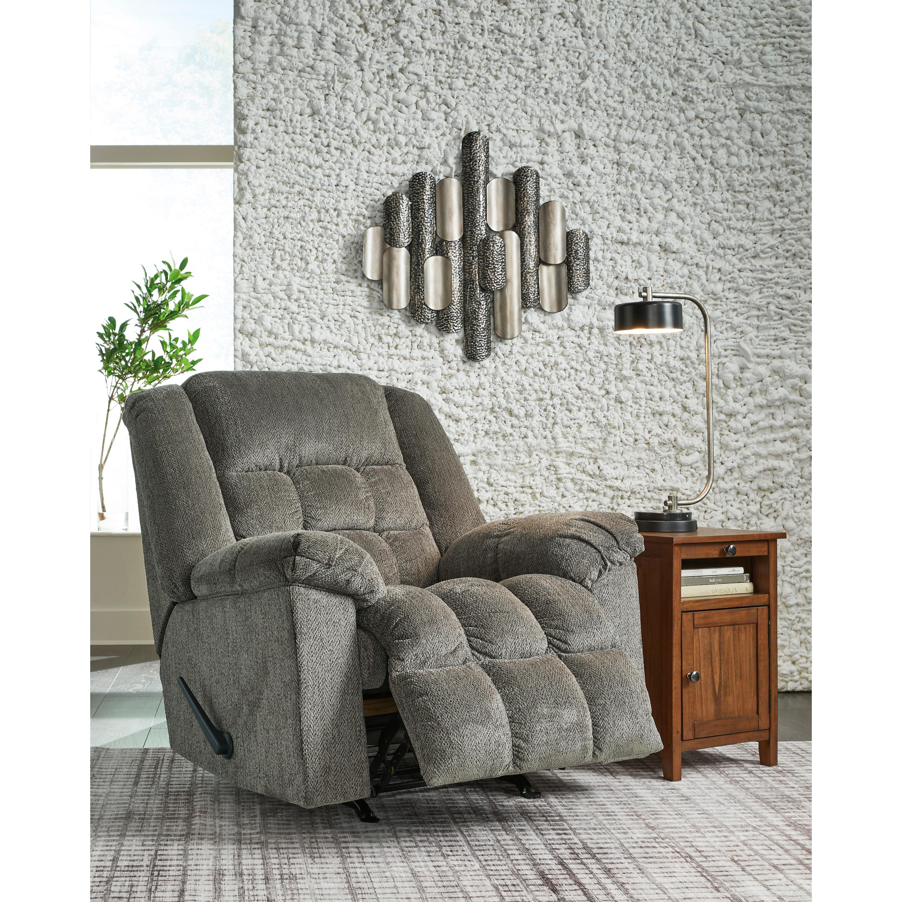  Manufacturer Color_Putty --  Signature Design by Ashley Kegler Rocker Fabric Recliner IMAGE 6