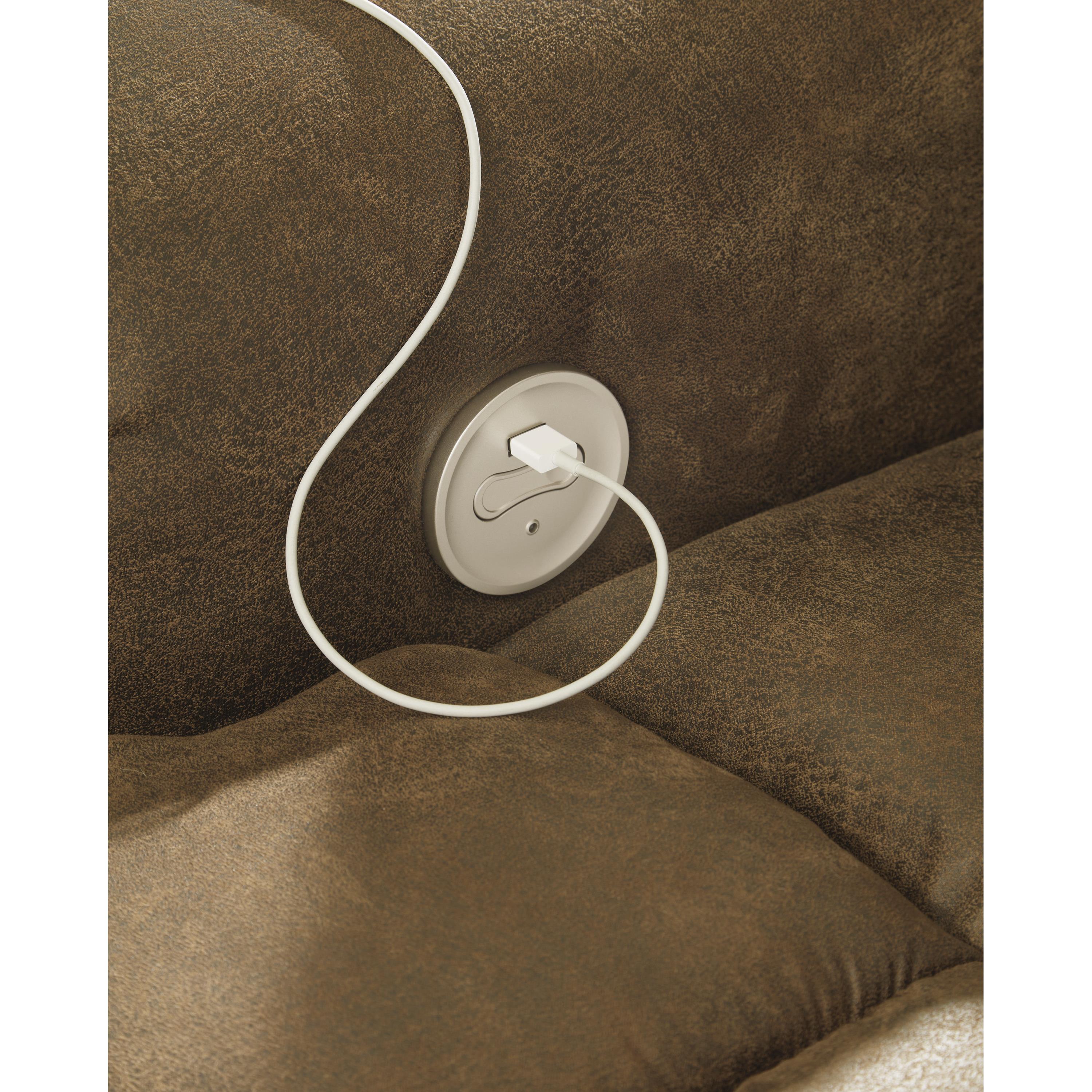  Motion Type_Power Recline --  Signature Design by Ashley Boothbay Reclining Leather Look Sofa IMAGE 7