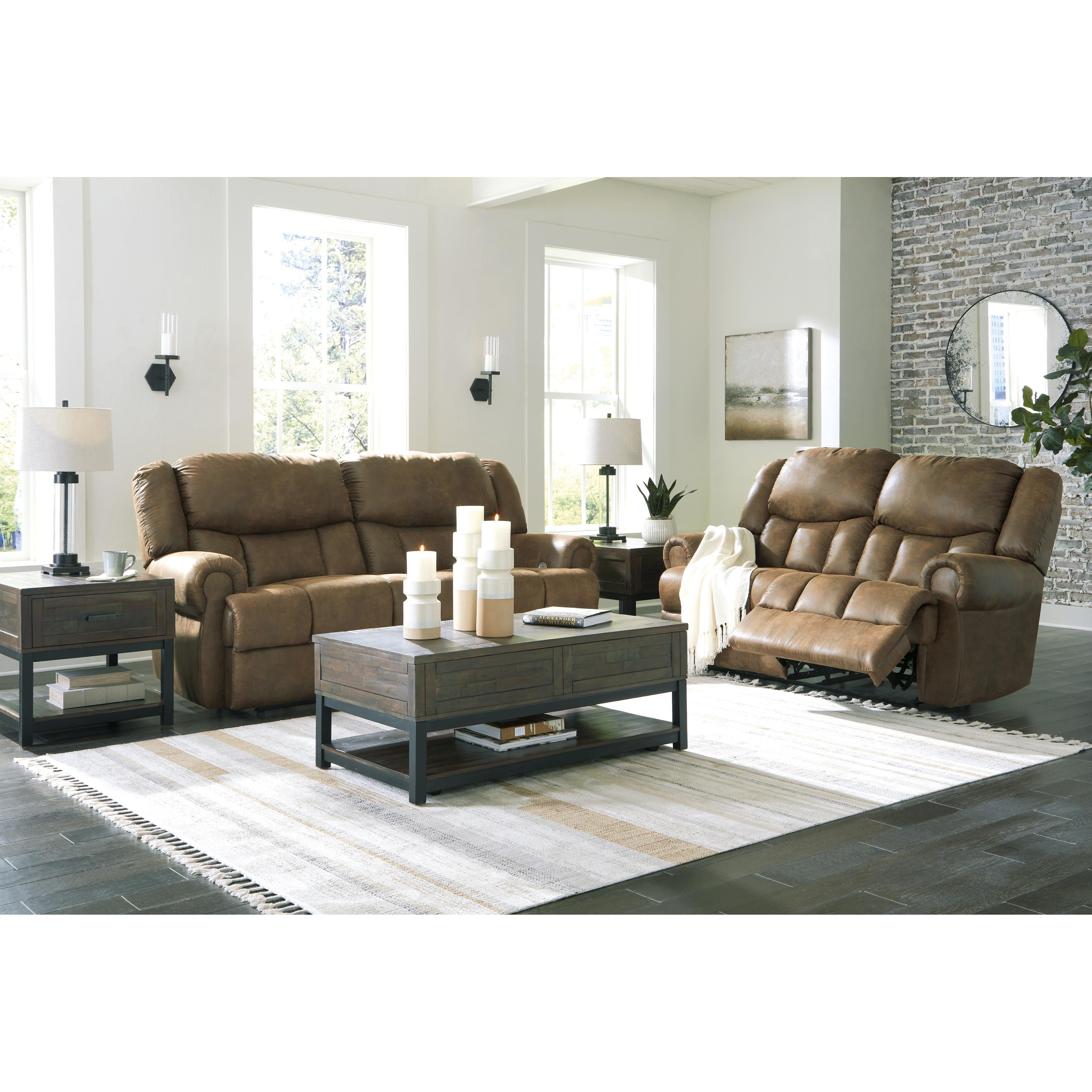  Motion Type_Power Recline --  Signature Design by Ashley Boothbay Reclining Leather Look Sofa IMAGE 8