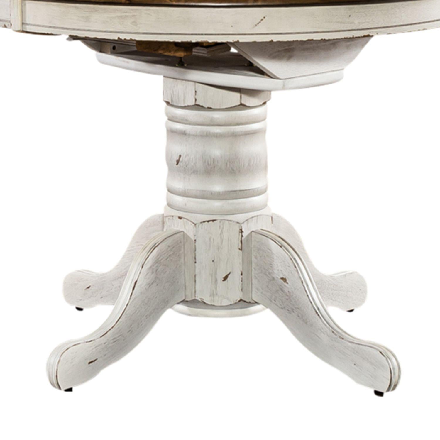  Liberty Furniture Industries Inc. Carolina Crossing 186W Oval Pedestal Table - White IMAGE 2