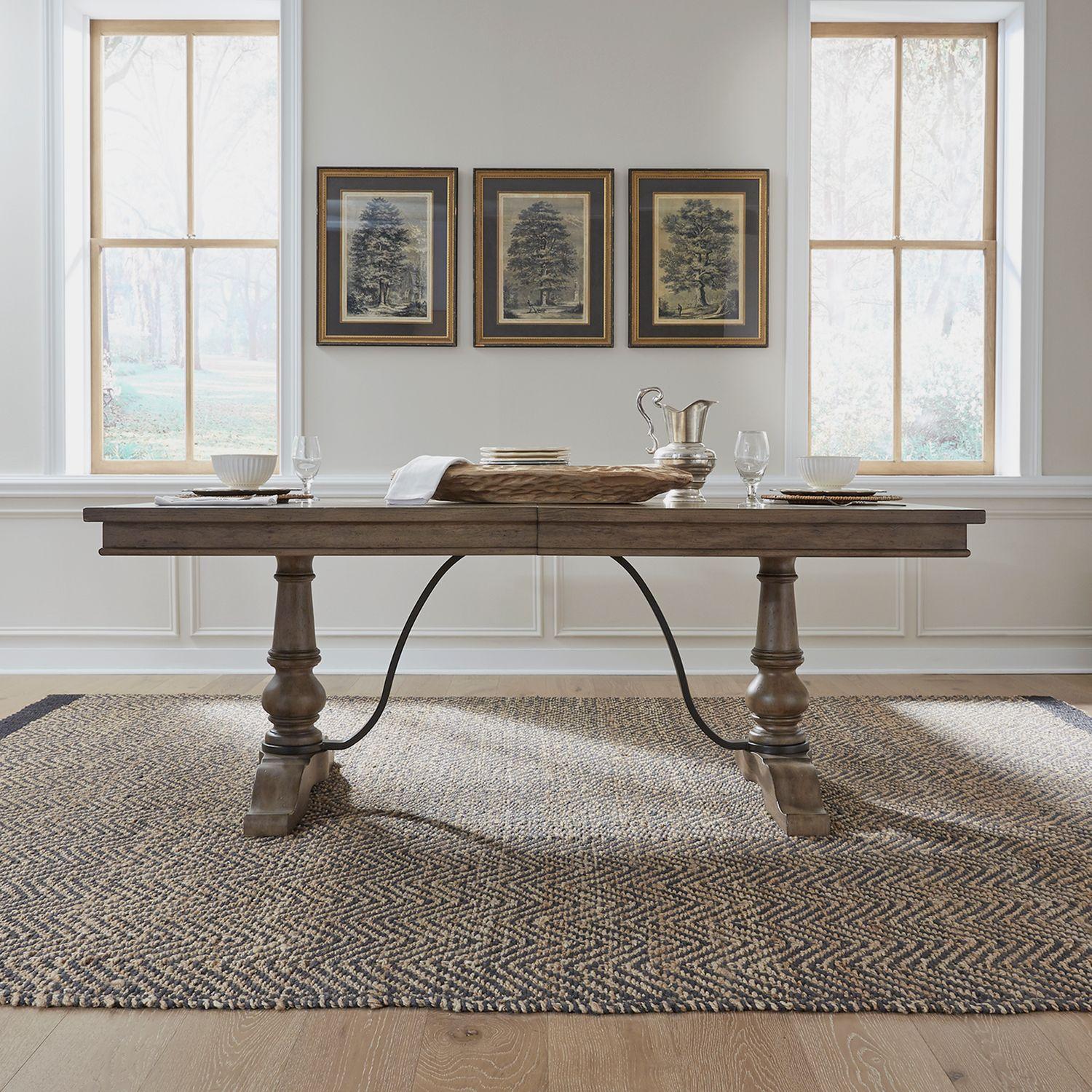  Liberty Furniture Industries Inc. Americana Farmhouse 615 Trestle Table IMAGE 2