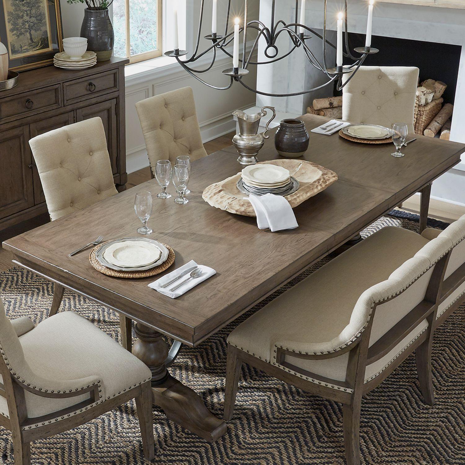  Liberty Furniture Industries Inc. Americana Farmhouse 615 Trestle Table IMAGE 3