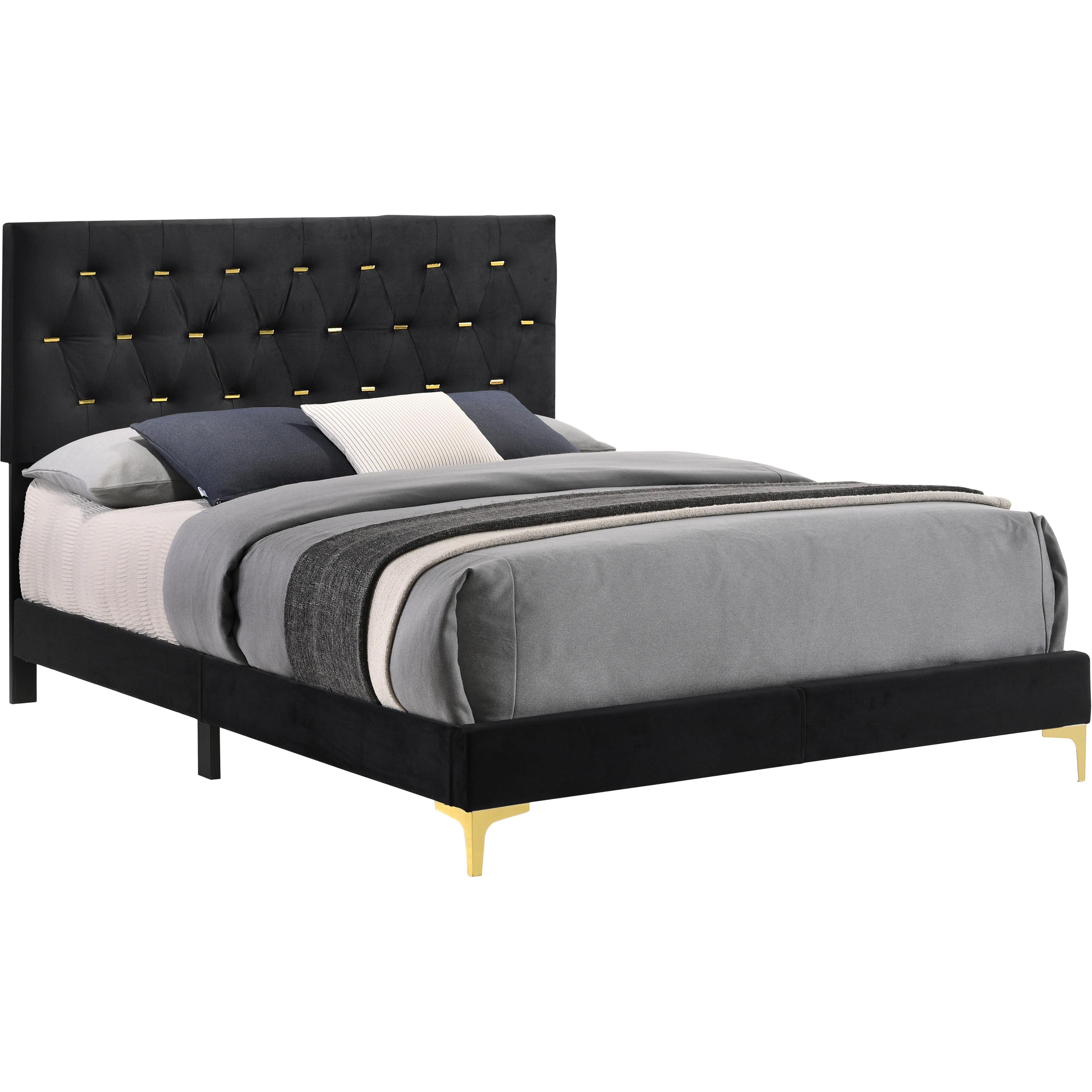  Size_Queen --  Coaster Furniture Kendall Upholstered Panel Bed IMAGE 1