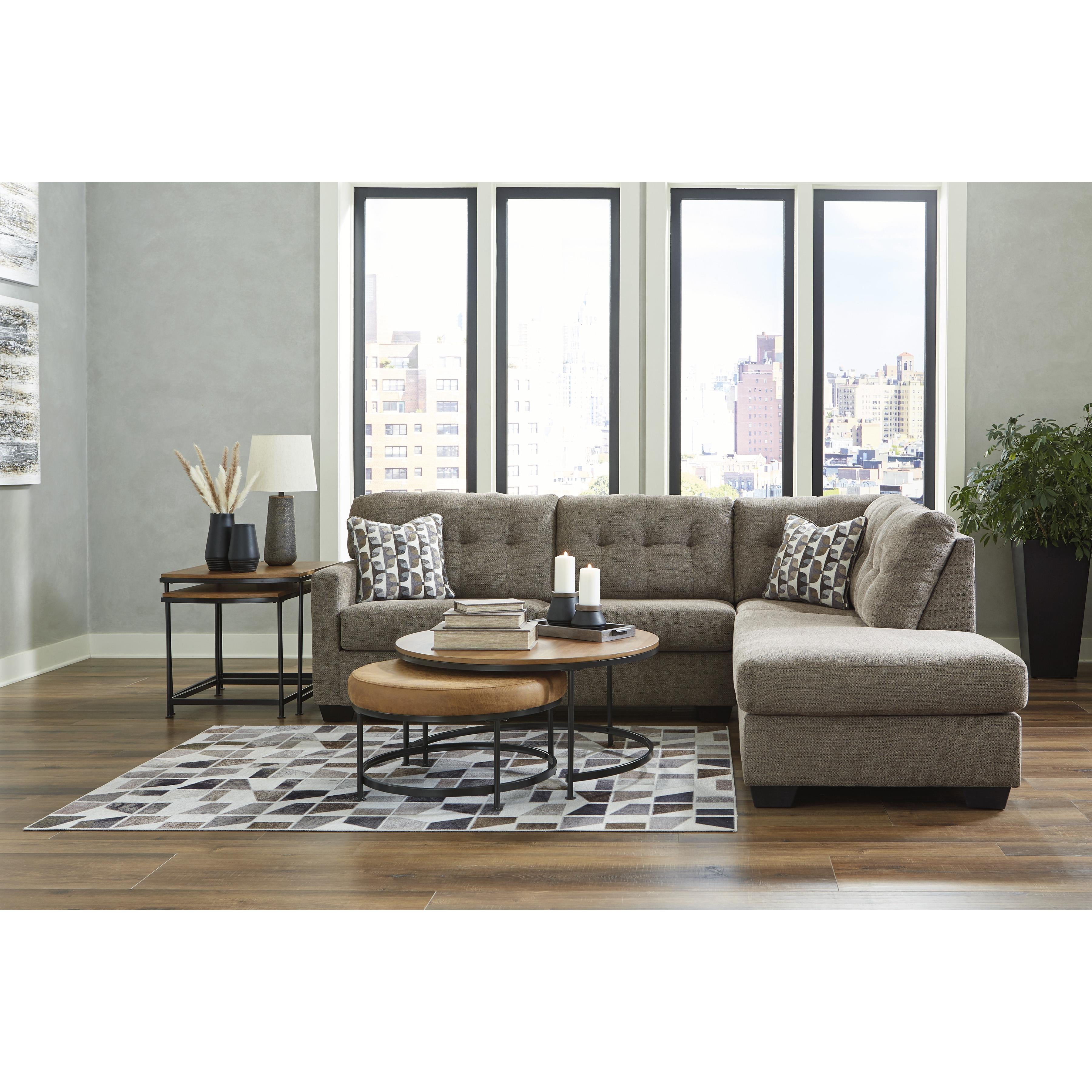  Manufacturer Color_Chocolate --  Mahoney 31005S2 2 pc Sectional with Chaise IMAGE 4