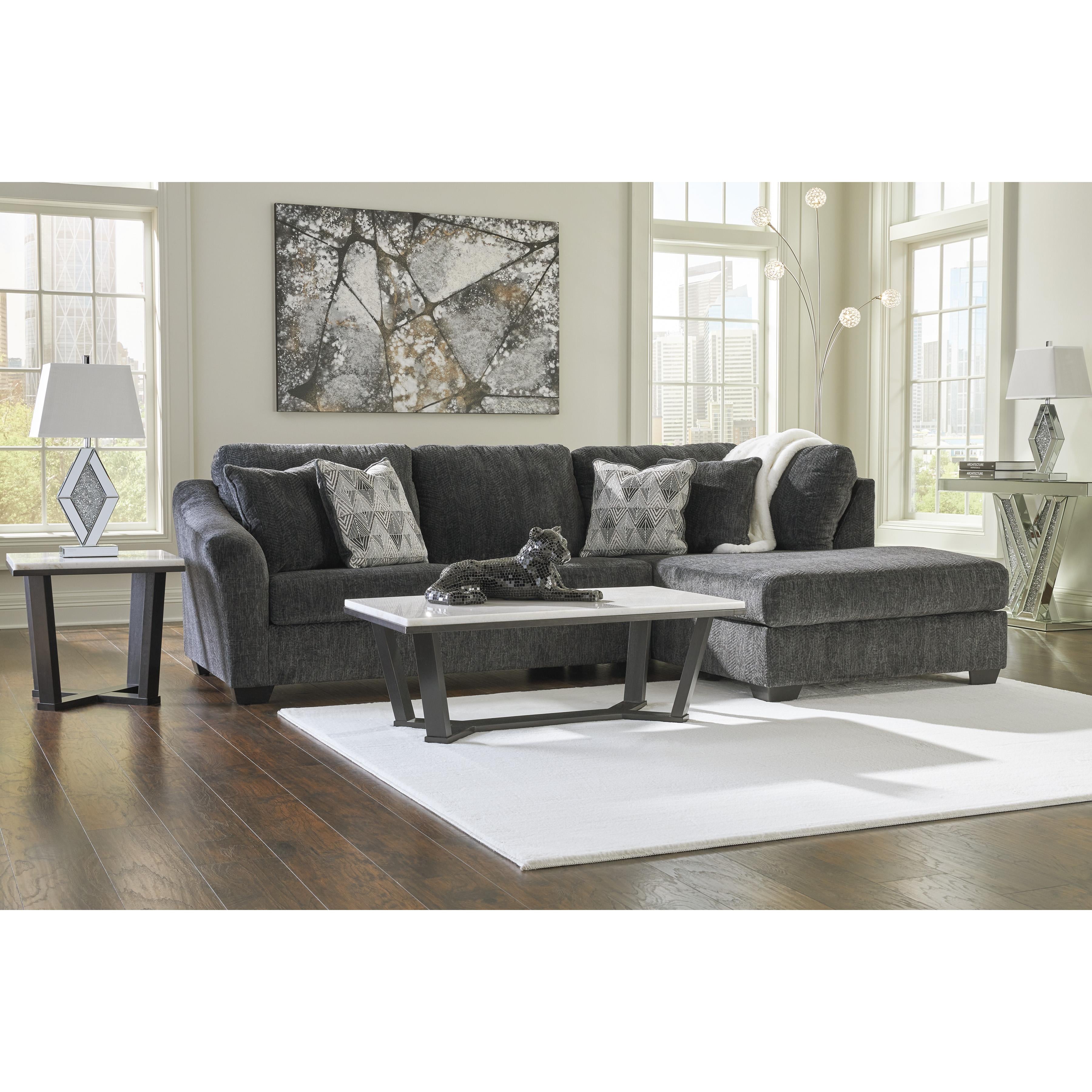  Signature Design by Ashley Biddeford 35504S4 2 pc Sleeper Sectional with Chaise IMAGE 4