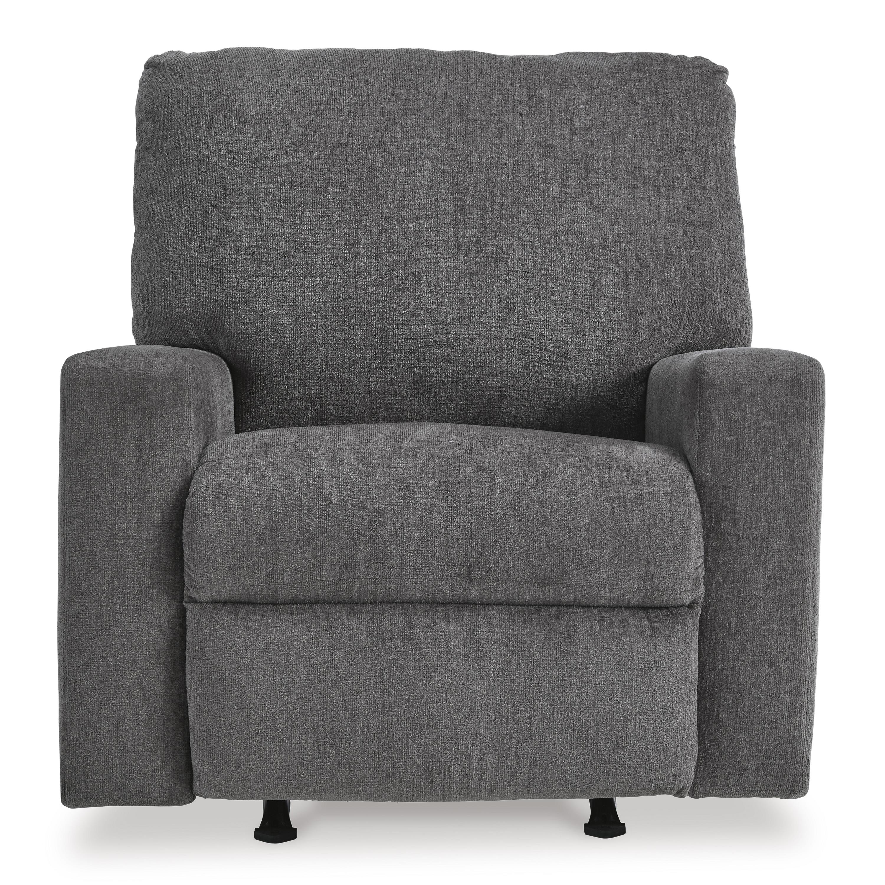  Manufacturer Color_Pewter --  Signature Design by Ashley Rannis Rocker Fabric Recliner IMAGE 3