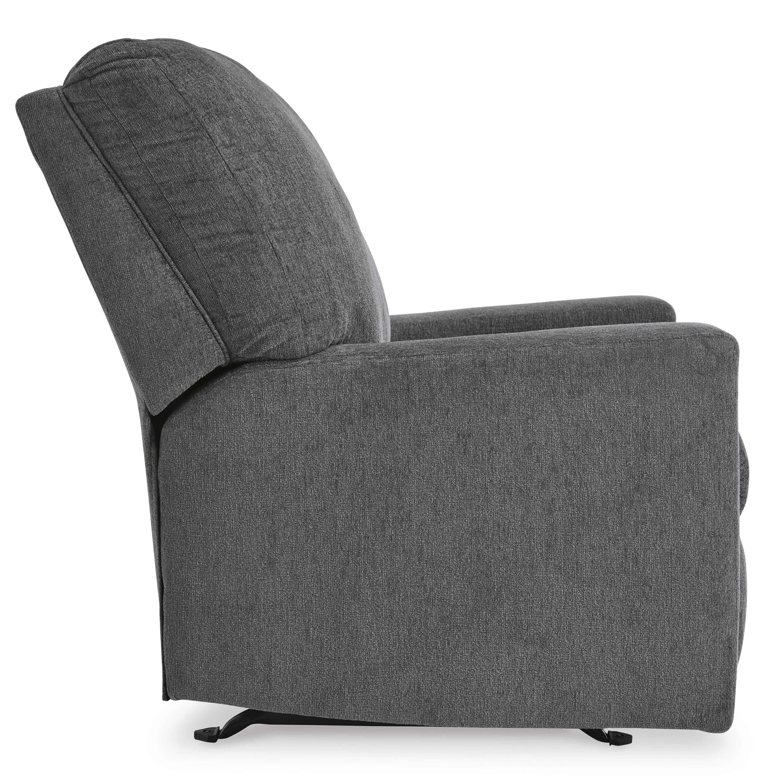  Manufacturer Color_Pewter --  Signature Design by Ashley Rannis Rocker Fabric Recliner IMAGE 4