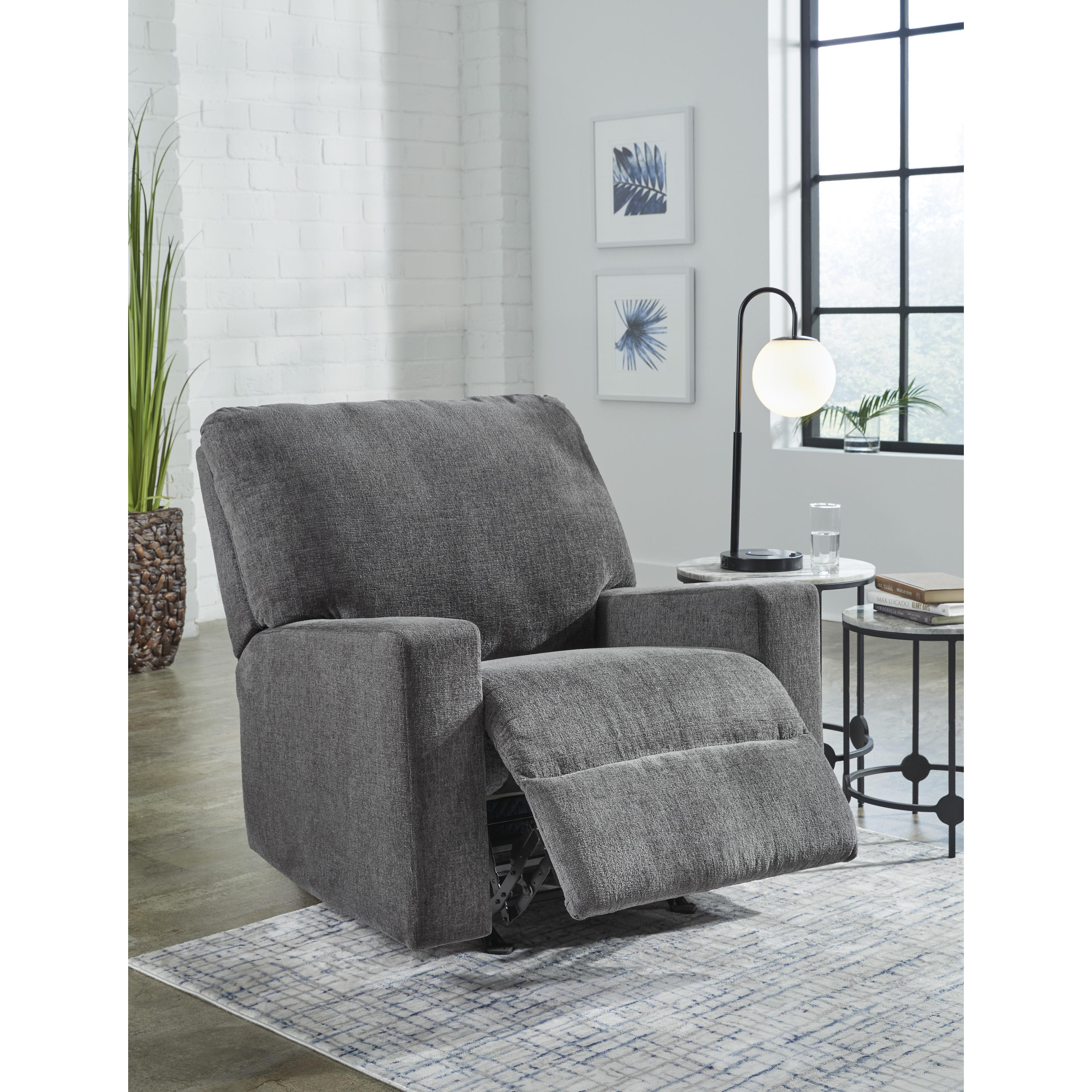  Manufacturer Color_Pewter --  Signature Design by Ashley Rannis Rocker Fabric Recliner IMAGE 7