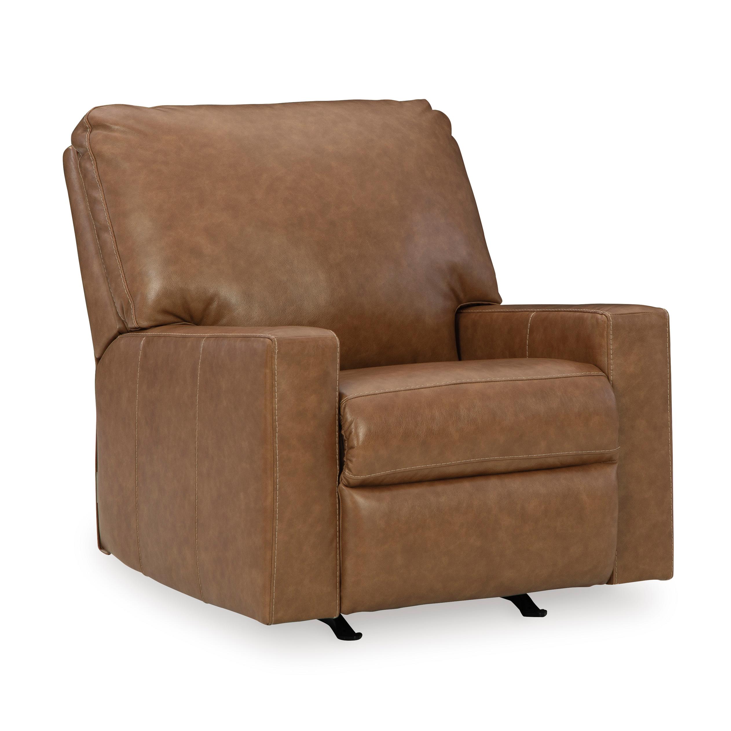  Manufacturer Color_Caramel --  Signature Design by Ashley Bolsena Rocker Leather Match Recliner IMAGE 1