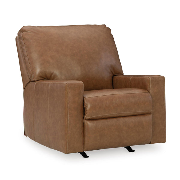 Signature Design by Ashley Bolsena Rocker Leather Match Recliner