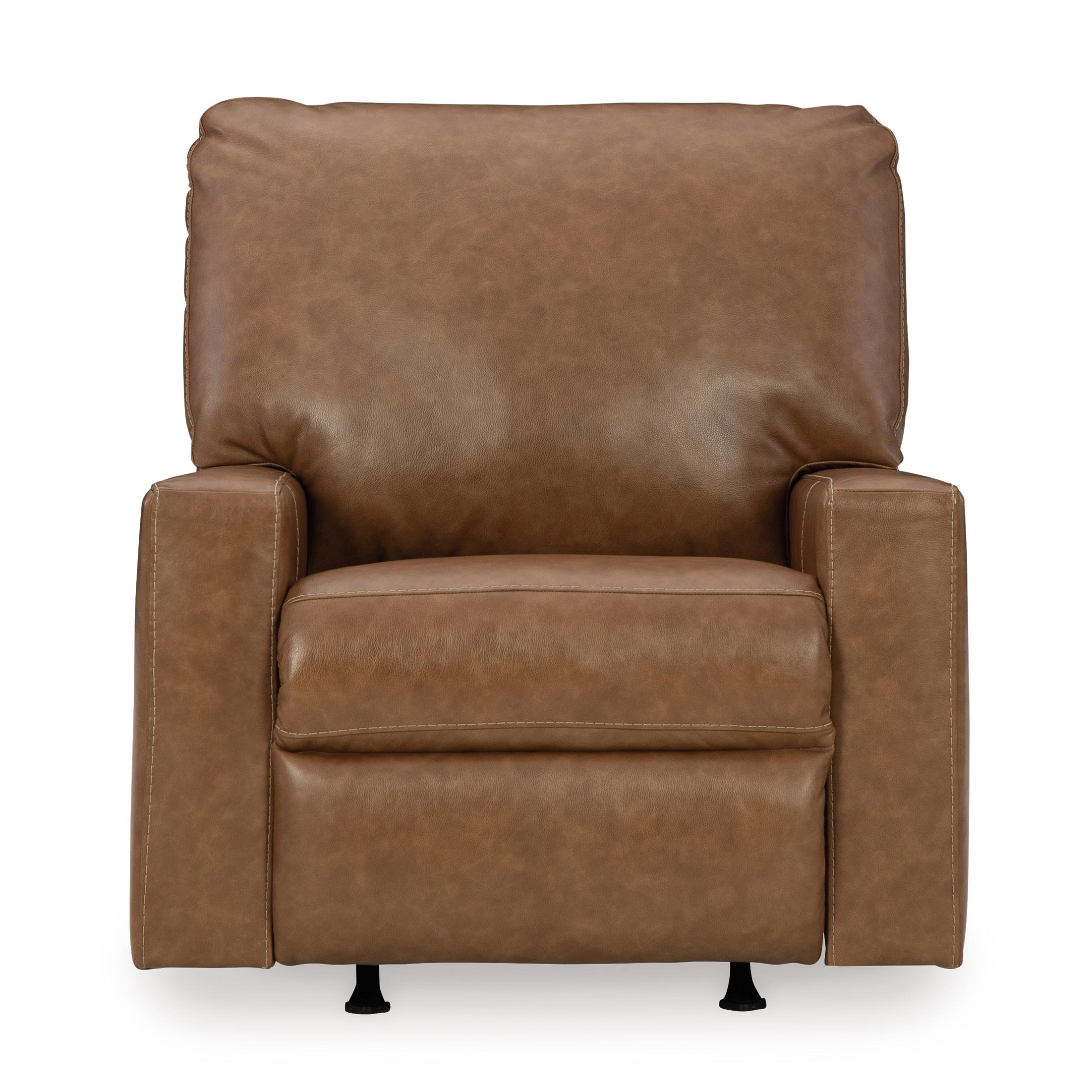 Manufacturer Color_Caramel --  Signature Design by Ashley Bolsena Rocker Leather Match Recliner IMAGE 3