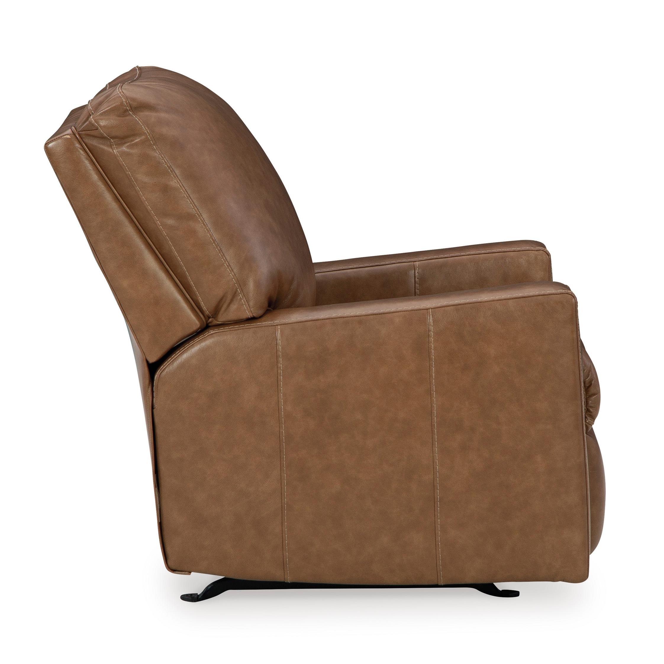  Manufacturer Color_Caramel --  Signature Design by Ashley Bolsena Rocker Leather Match Recliner IMAGE 4