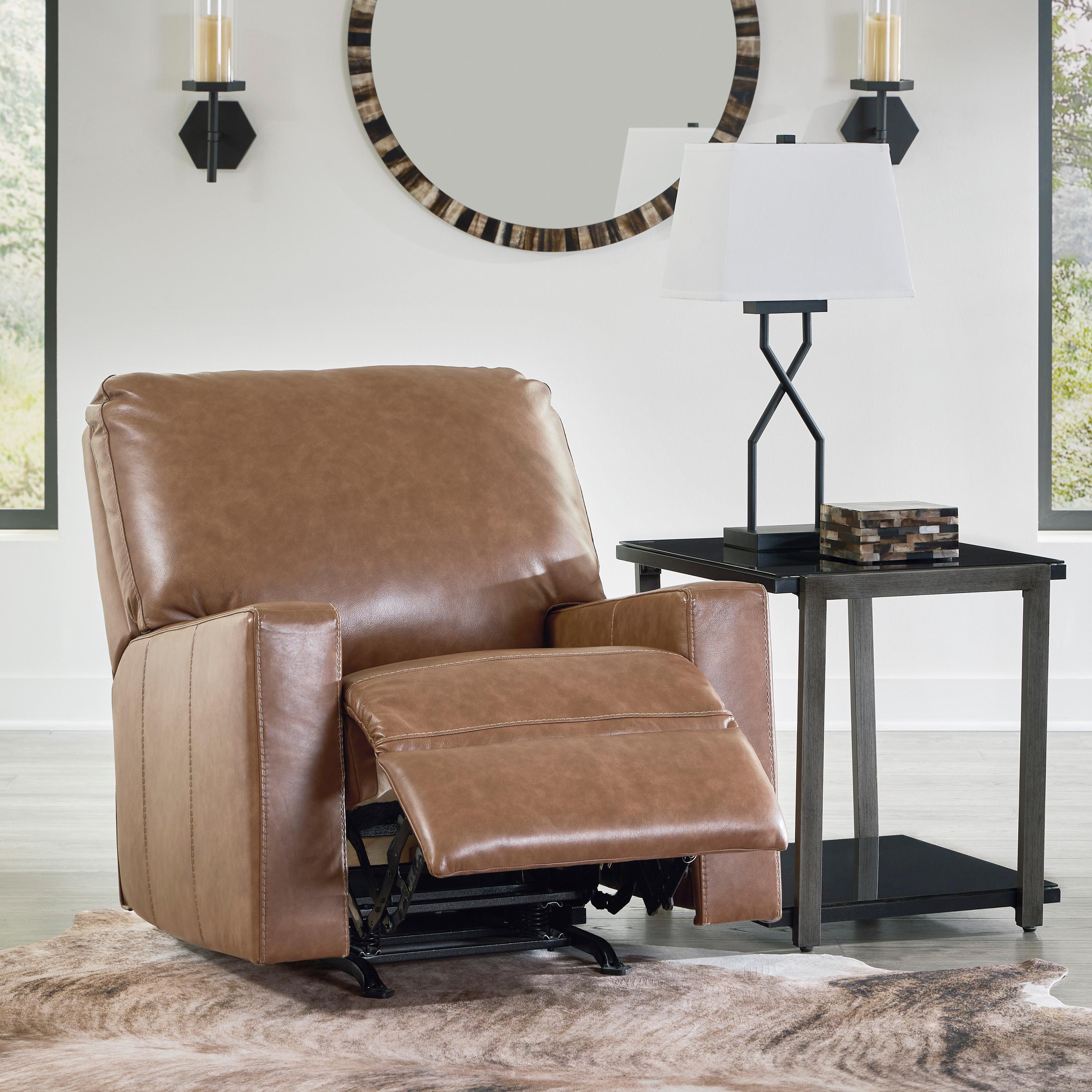  Manufacturer Color_Caramel --  Signature Design by Ashley Bolsena Rocker Leather Match Recliner IMAGE 7