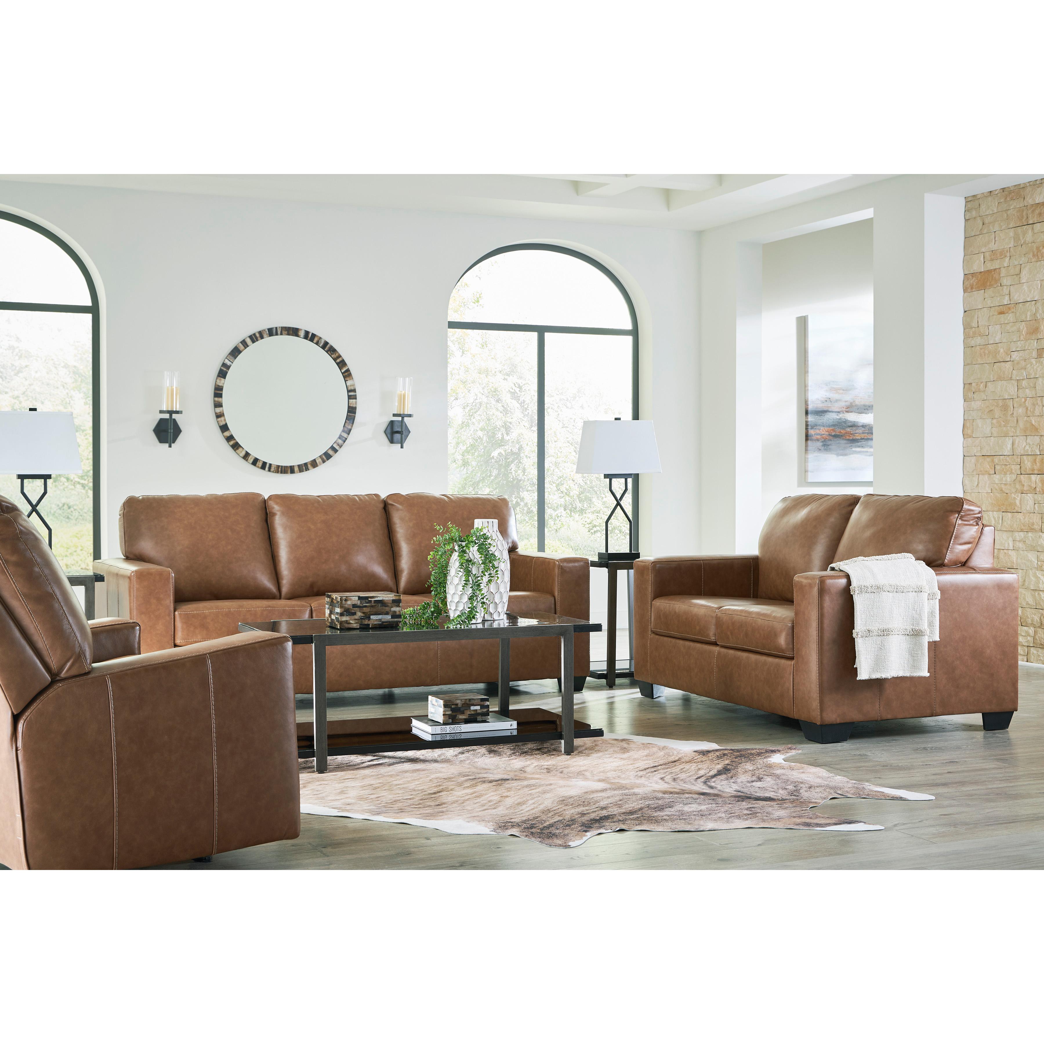  Manufacturer Color_Caramel --  Signature Design by Ashley Bolsena Rocker Leather Match Recliner IMAGE 8