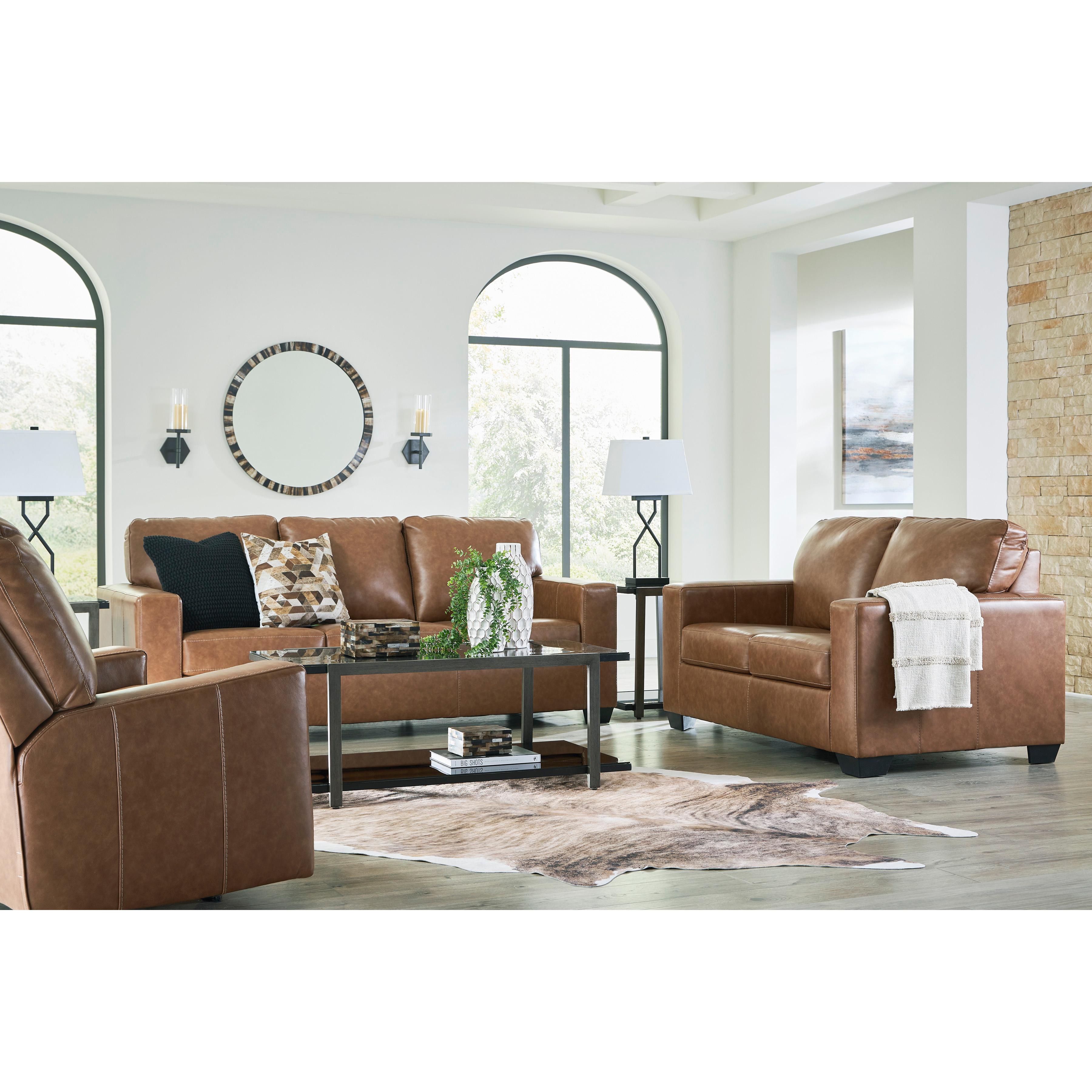  Manufacturer Color_Caramel --  Signature Design by Ashley Bolsena Rocker Leather Match Recliner IMAGE 9