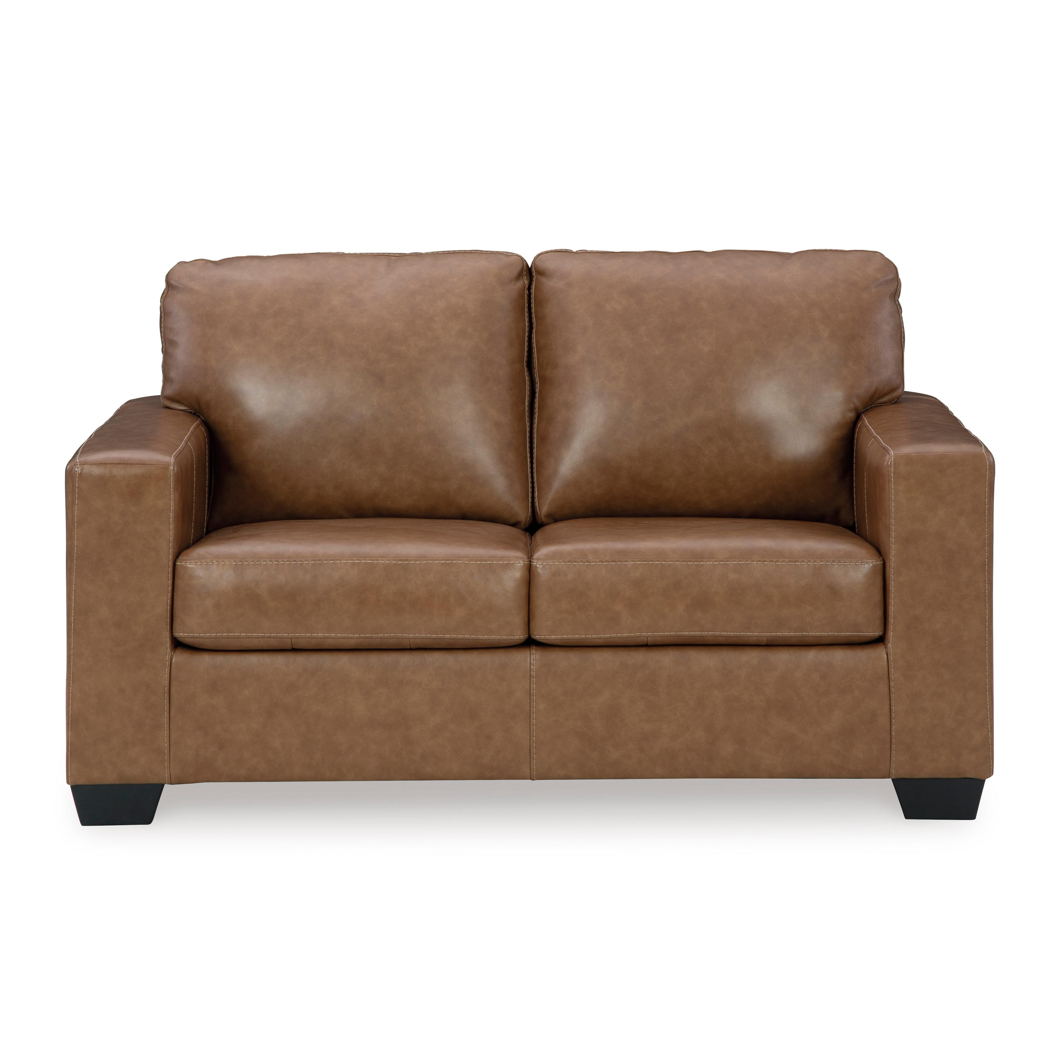  Manufacturer Color_Caramel --  Signature Design by Ashley Bolsena Stationary Leather Match Loveseat IMAGE 2