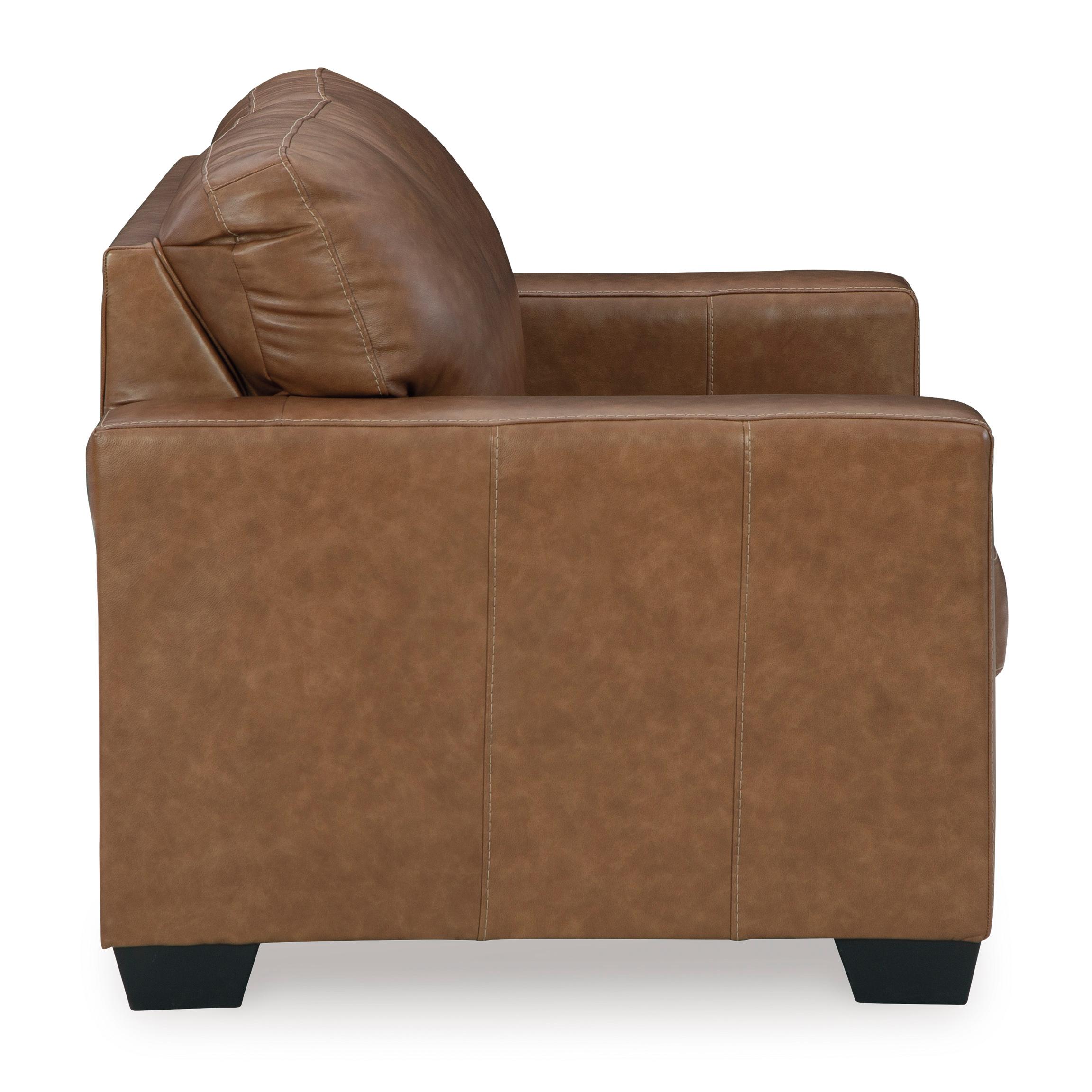  Manufacturer Color_Caramel --  Signature Design by Ashley Bolsena Stationary Leather Match Loveseat IMAGE 3