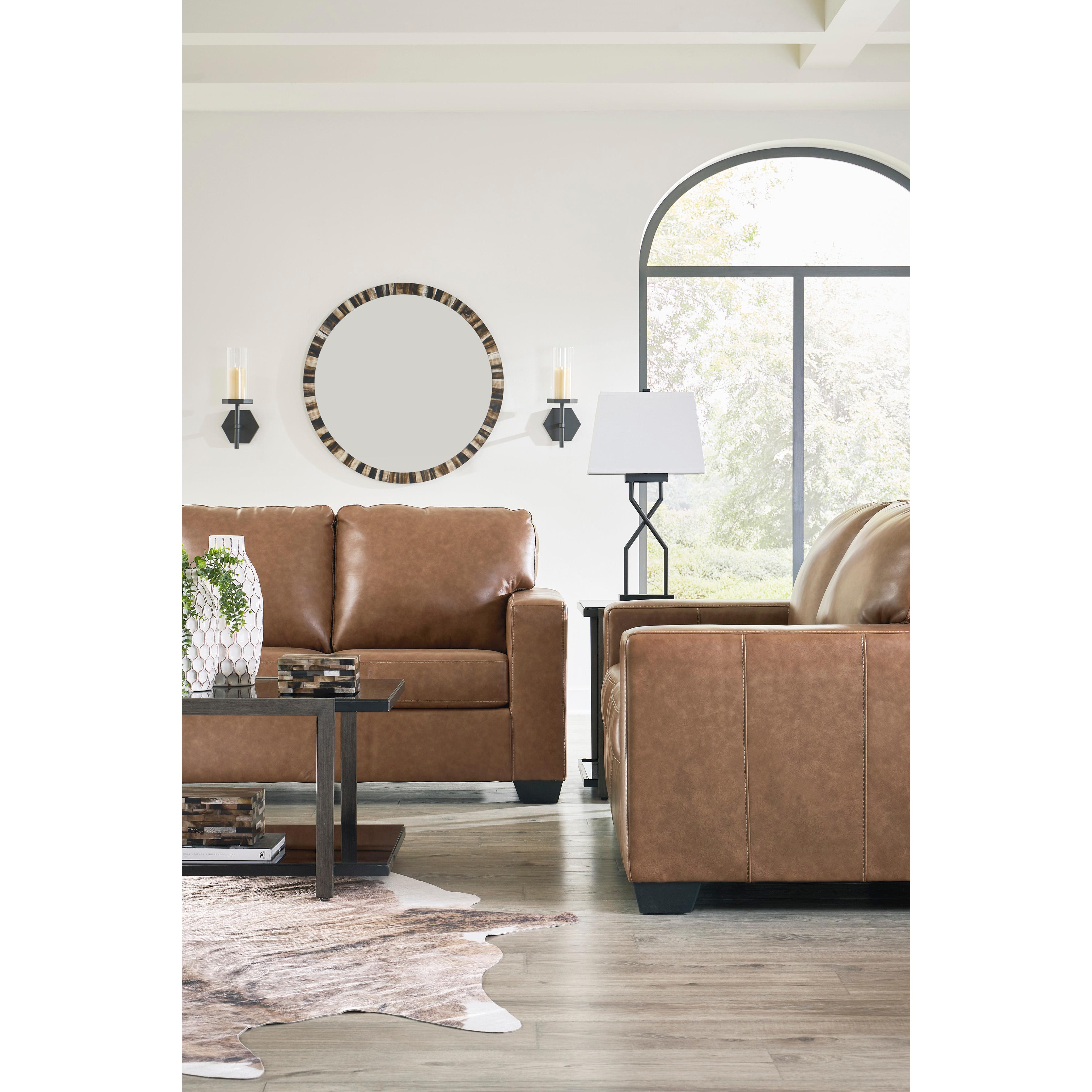  Manufacturer Color_Caramel --  Signature Design by Ashley Bolsena Stationary Leather Match Sofa IMAGE 10