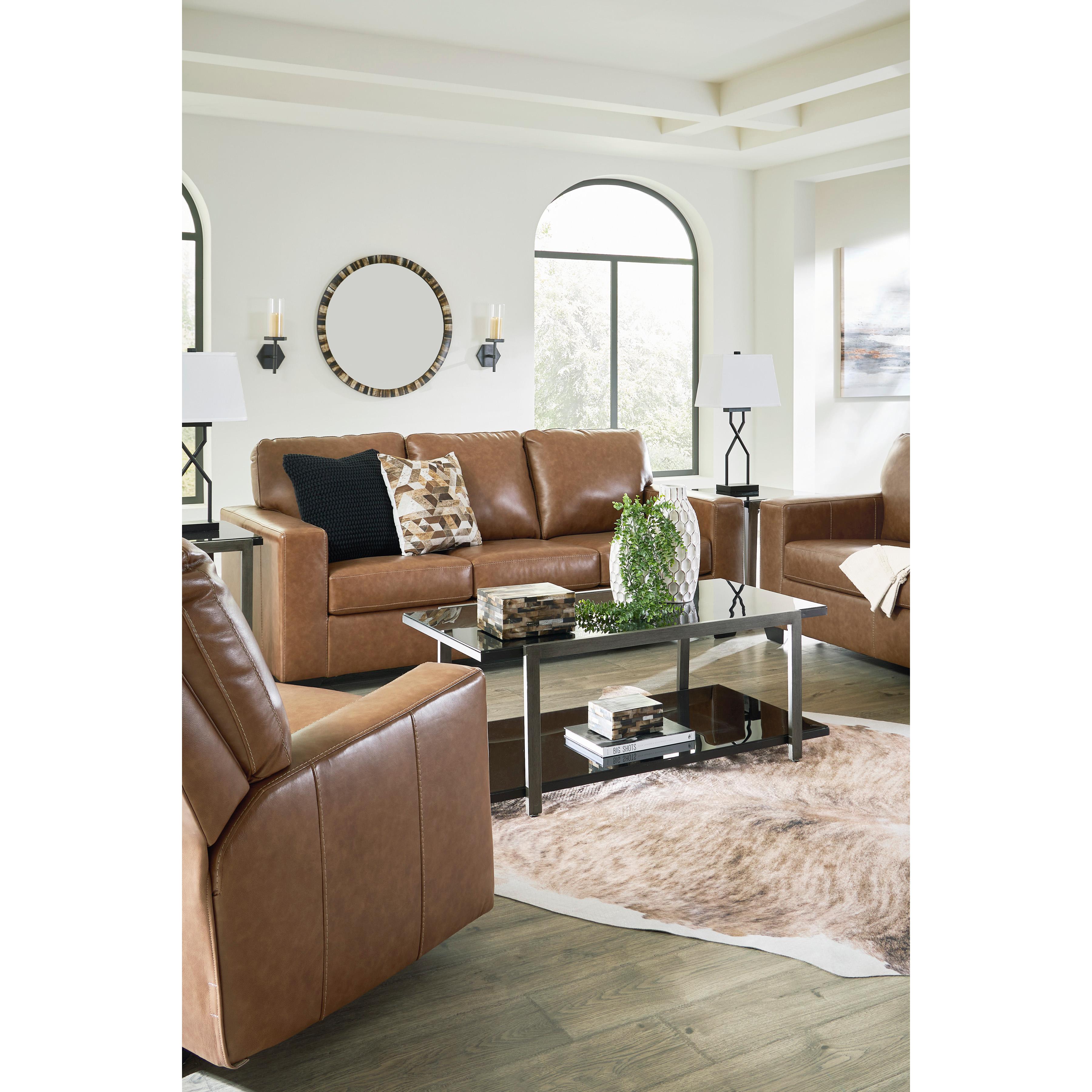  Manufacturer Color_Caramel --  Signature Design by Ashley Bolsena Stationary Leather Match Sofa IMAGE 11