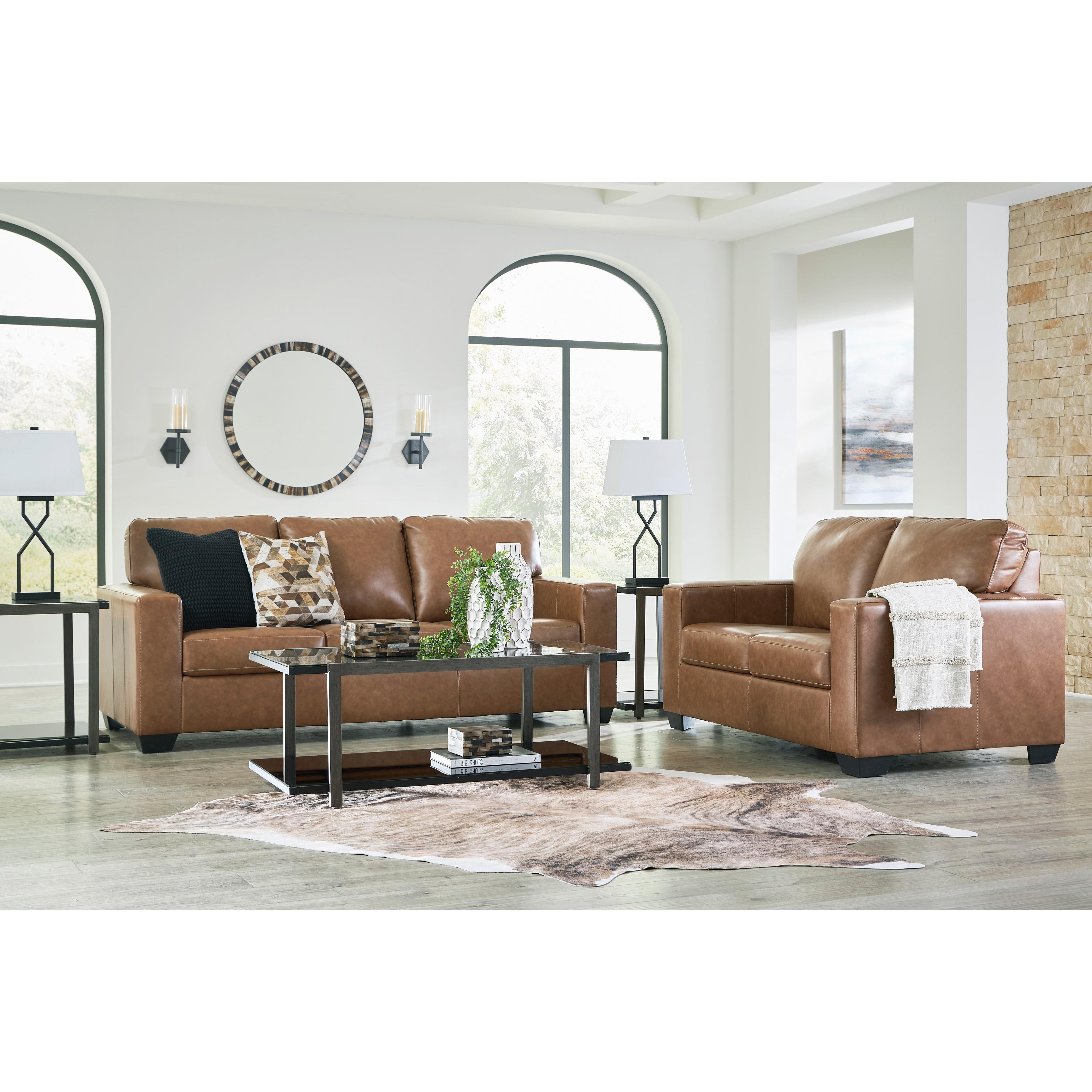  Manufacturer Color_Caramel --  Signature Design by Ashley Bolsena Stationary Leather Match Sofa IMAGE 13