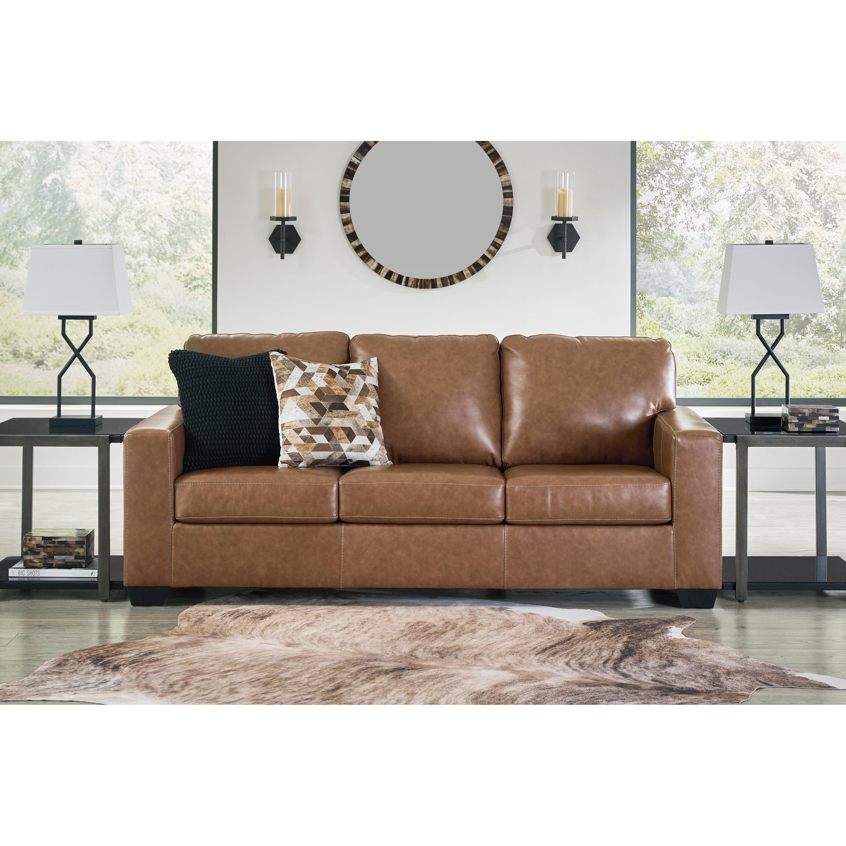  Manufacturer Color_Caramel --  Signature Design by Ashley Bolsena Stationary Leather Match Sofa IMAGE 5