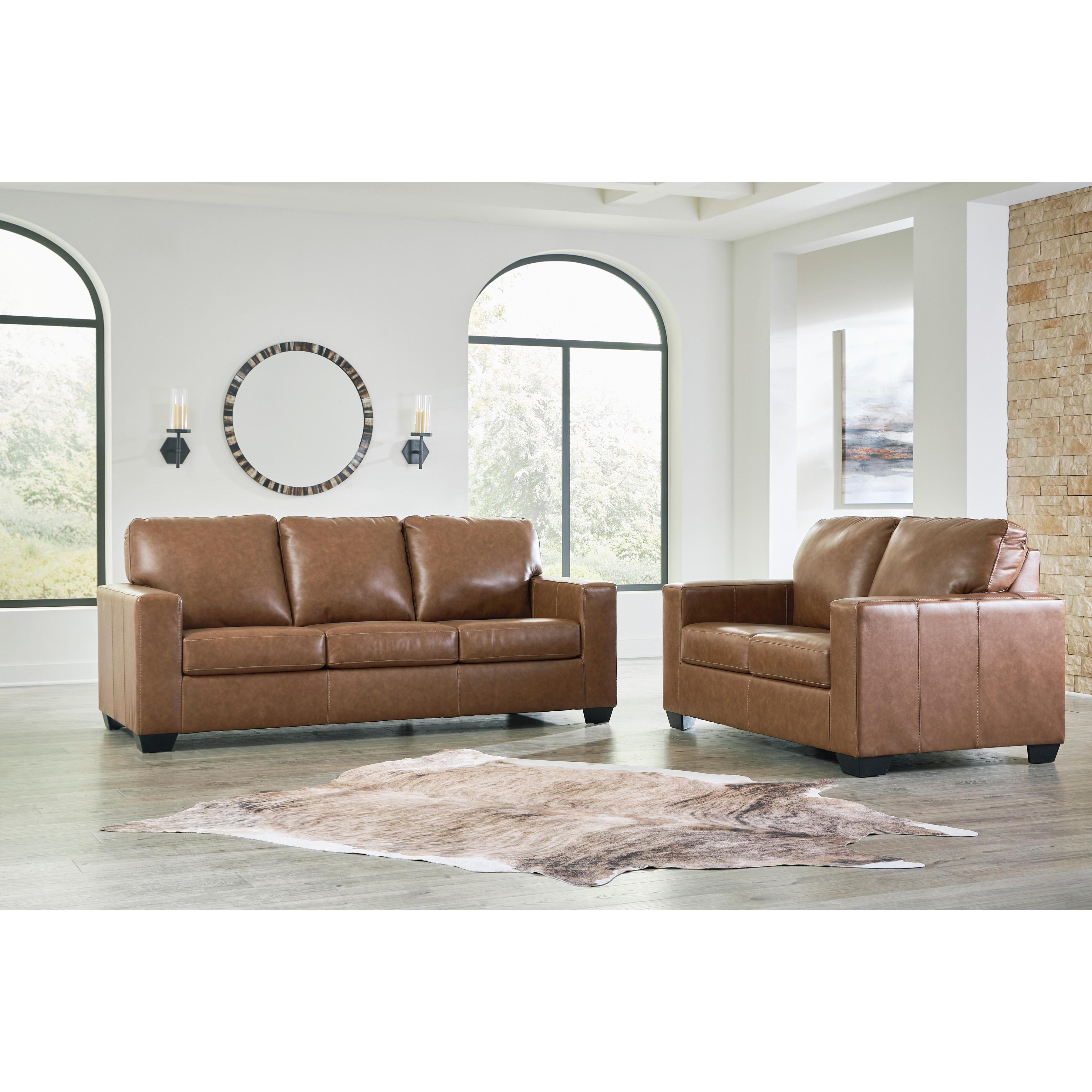  Manufacturer Color_Caramel --  Signature Design by Ashley Bolsena Stationary Leather Match Sofa IMAGE 6
