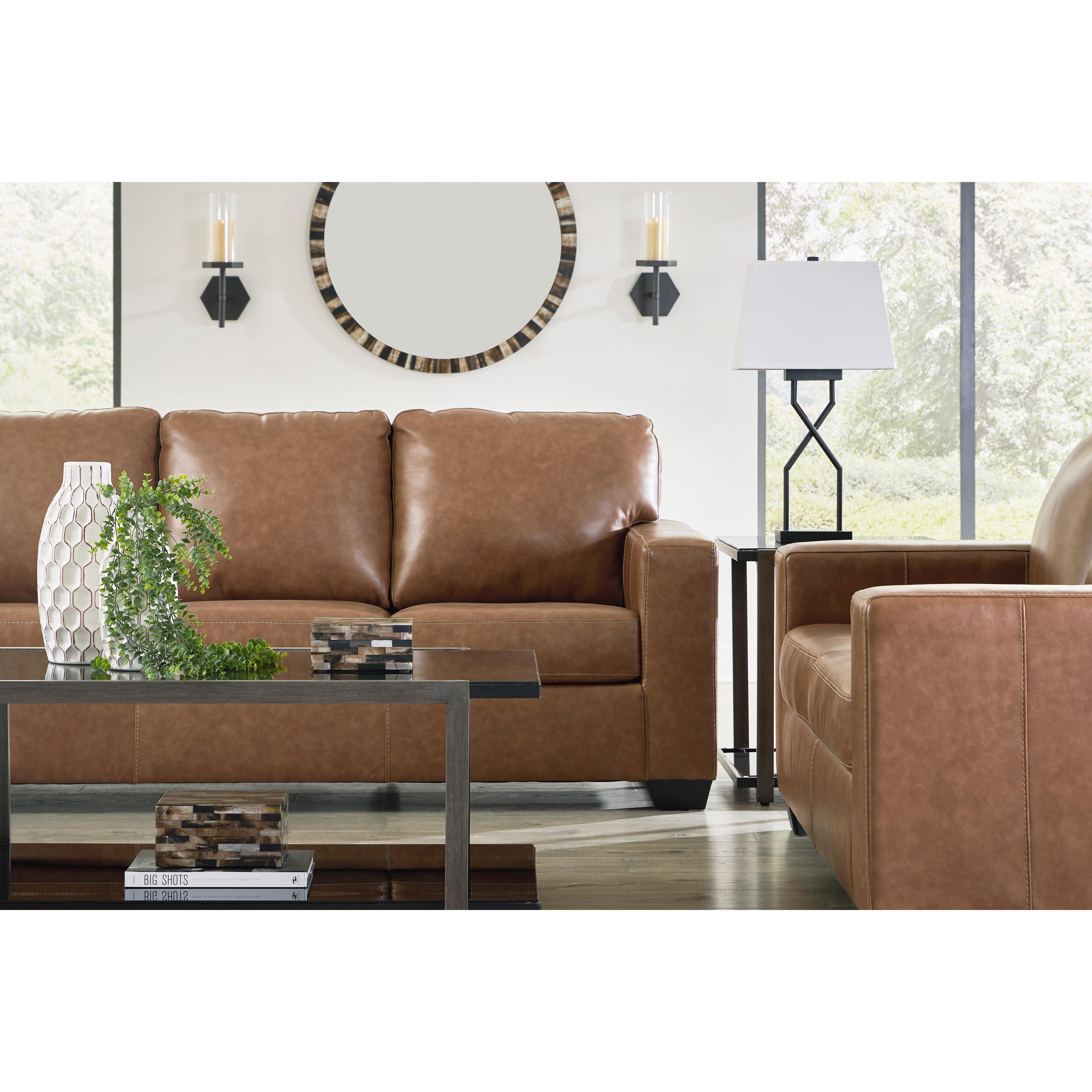  Manufacturer Color_Caramel --  Signature Design by Ashley Bolsena Stationary Leather Match Sofa IMAGE 8