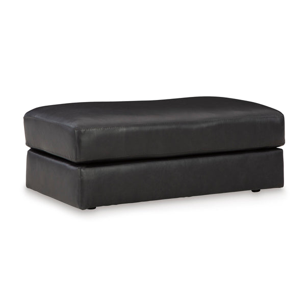 Signature Design by Ashley Amiata Leather Match Ottoman