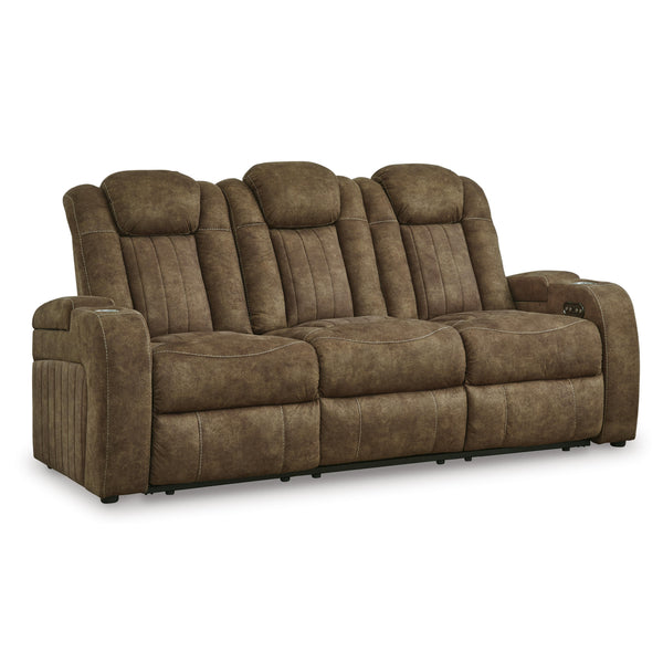 Signature Design by Ashley Wolfridge 6070315 Power Reclining Sofa with Adjustable Headrest