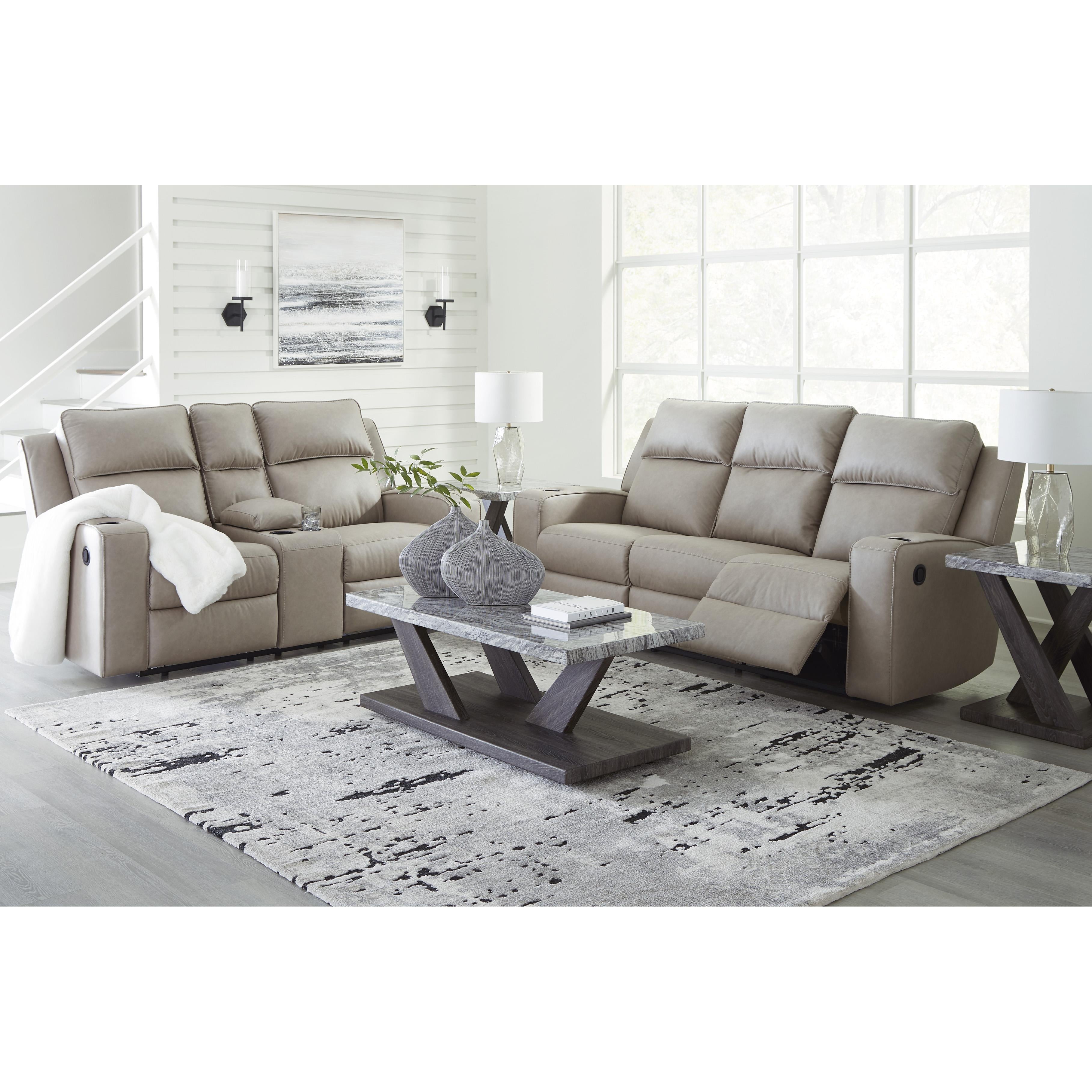  Manufacturer Color_Pebble --  Lavenhorne 6330789 Reclining Sofa with Drop Down Table IMAGE 10