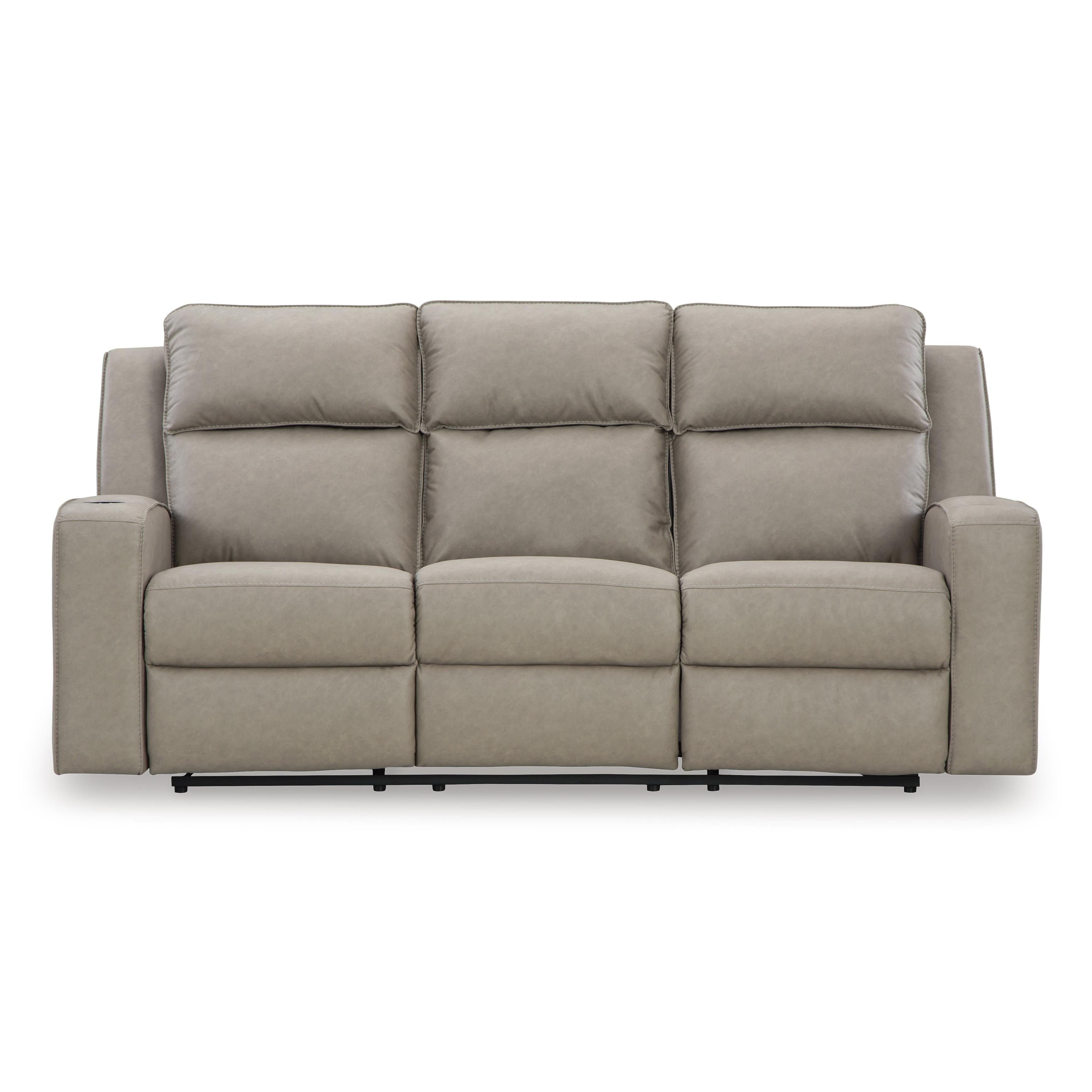  Manufacturer Color_Pebble --  Lavenhorne 6330789 Reclining Sofa with Drop Down Table IMAGE 3