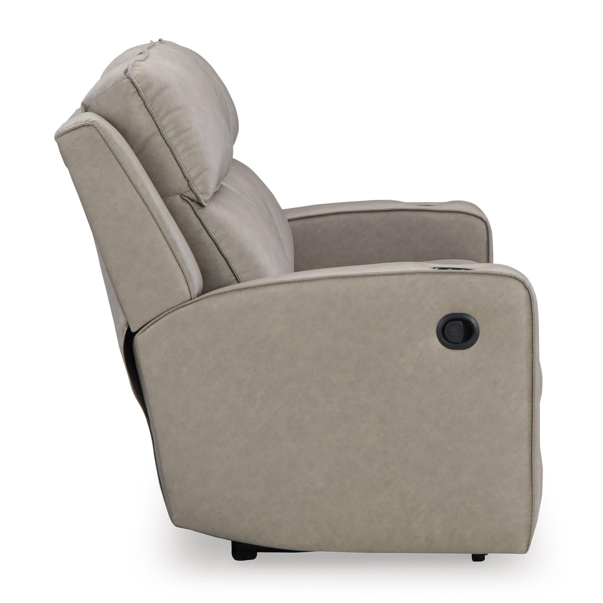  Manufacturer Color_Pebble --  Lavenhorne 6330789 Reclining Sofa with Drop Down Table IMAGE 4