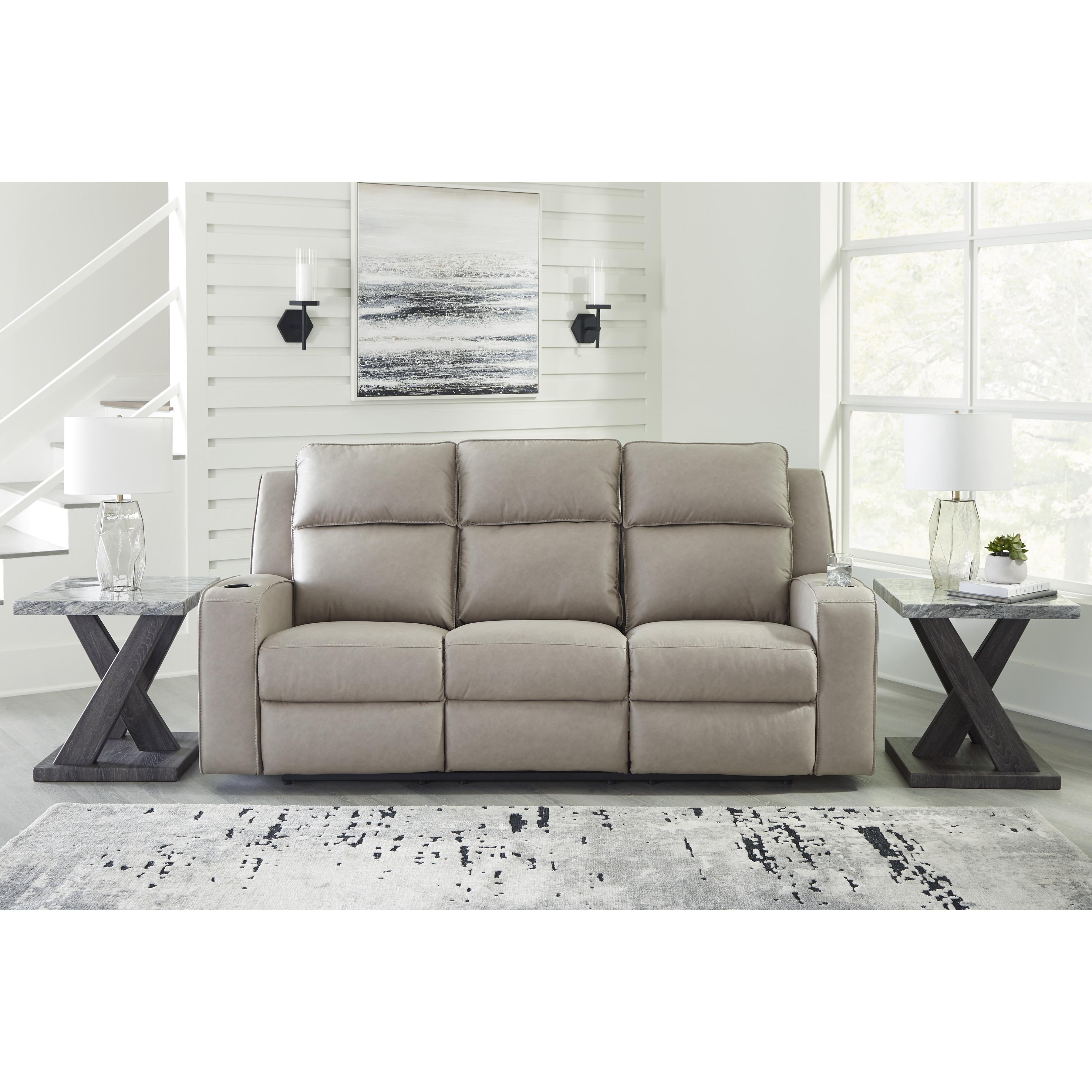  Manufacturer Color_Pebble --  Lavenhorne 6330789 Reclining Sofa with Drop Down Table IMAGE 5