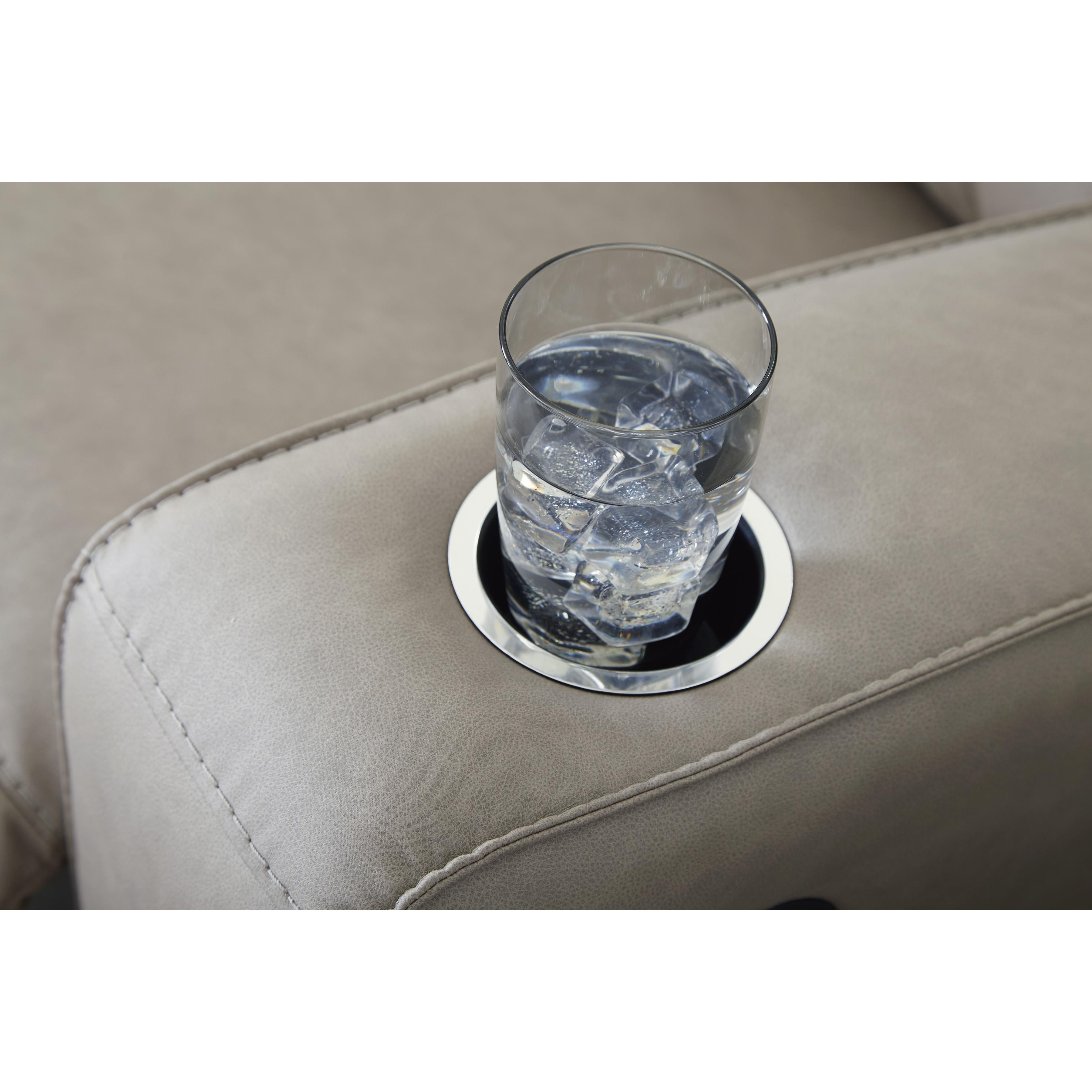  Manufacturer Color_Pebble --  Lavenhorne 6330789 Reclining Sofa with Drop Down Table IMAGE 8