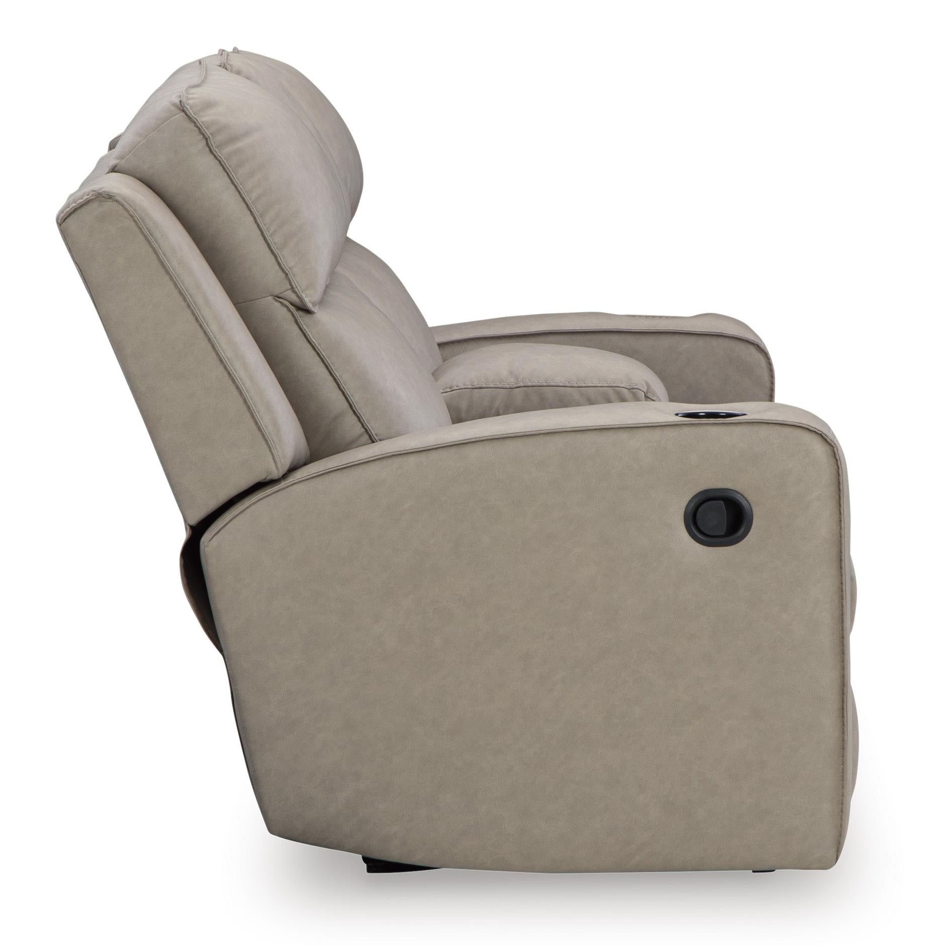  Manufacturer Color_Pebble --  Lavenhorne 6330794 Double Reclining Loveseat with Console IMAGE 4