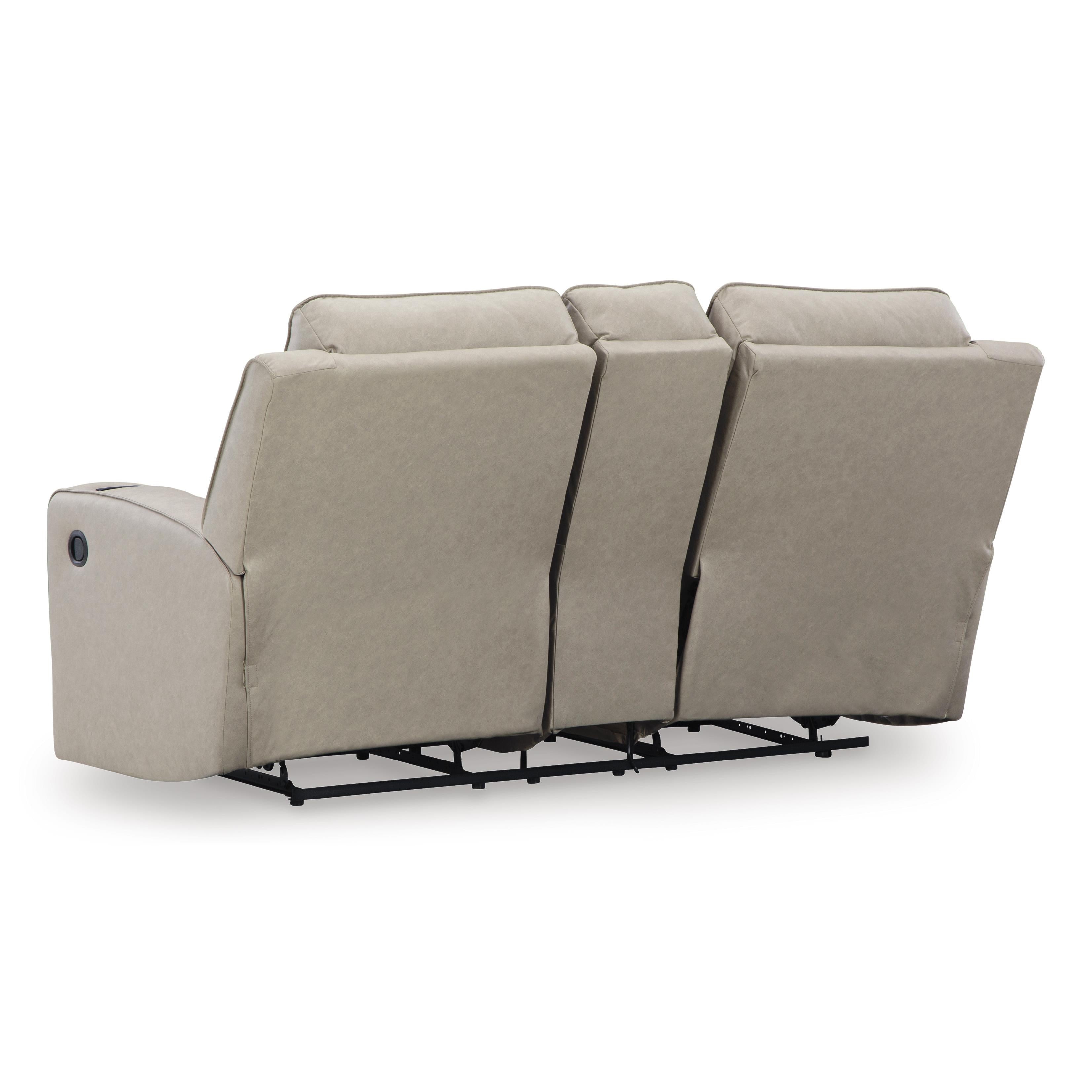  Manufacturer Color_Pebble --  Lavenhorne 6330794 Double Reclining Loveseat with Console IMAGE 5