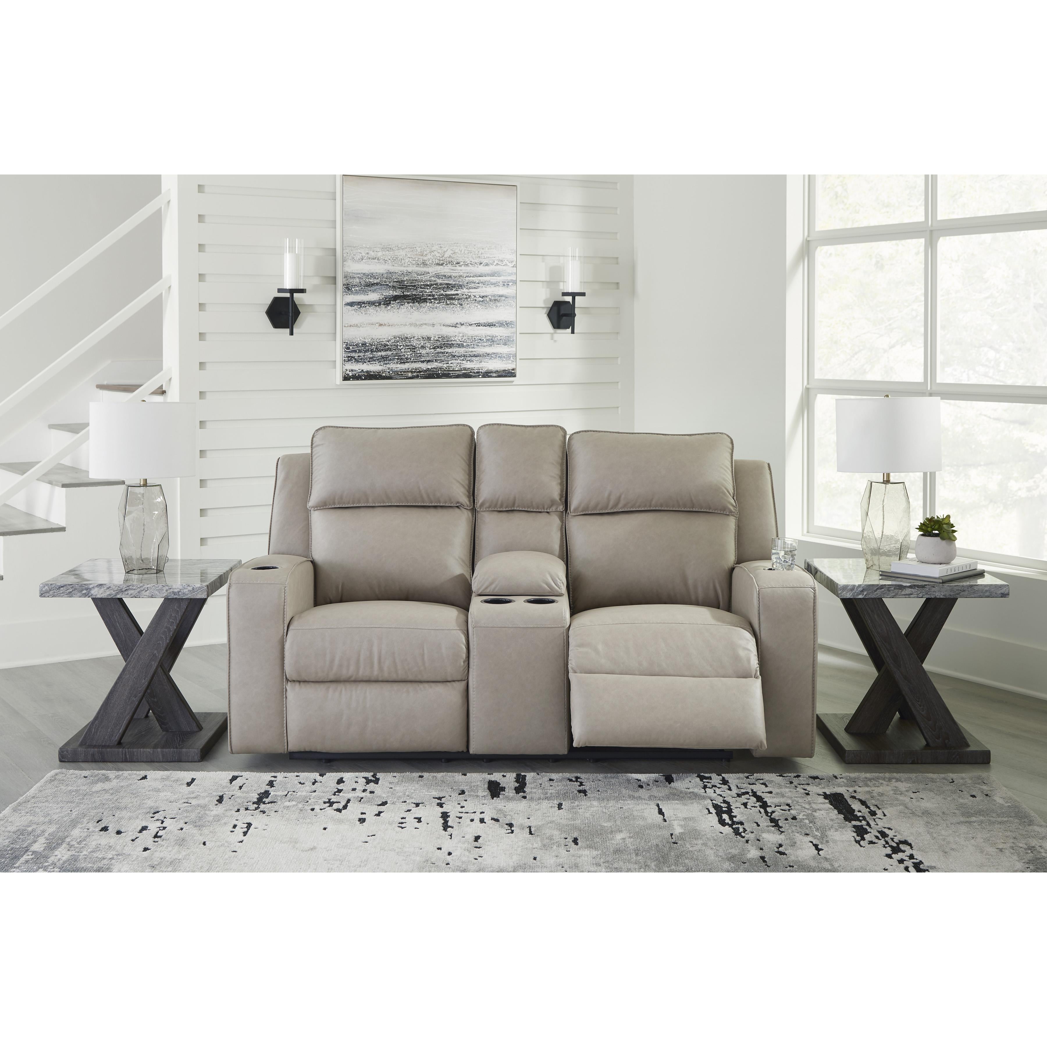  Manufacturer Color_Pebble --  Lavenhorne 6330794 Double Reclining Loveseat with Console IMAGE 6