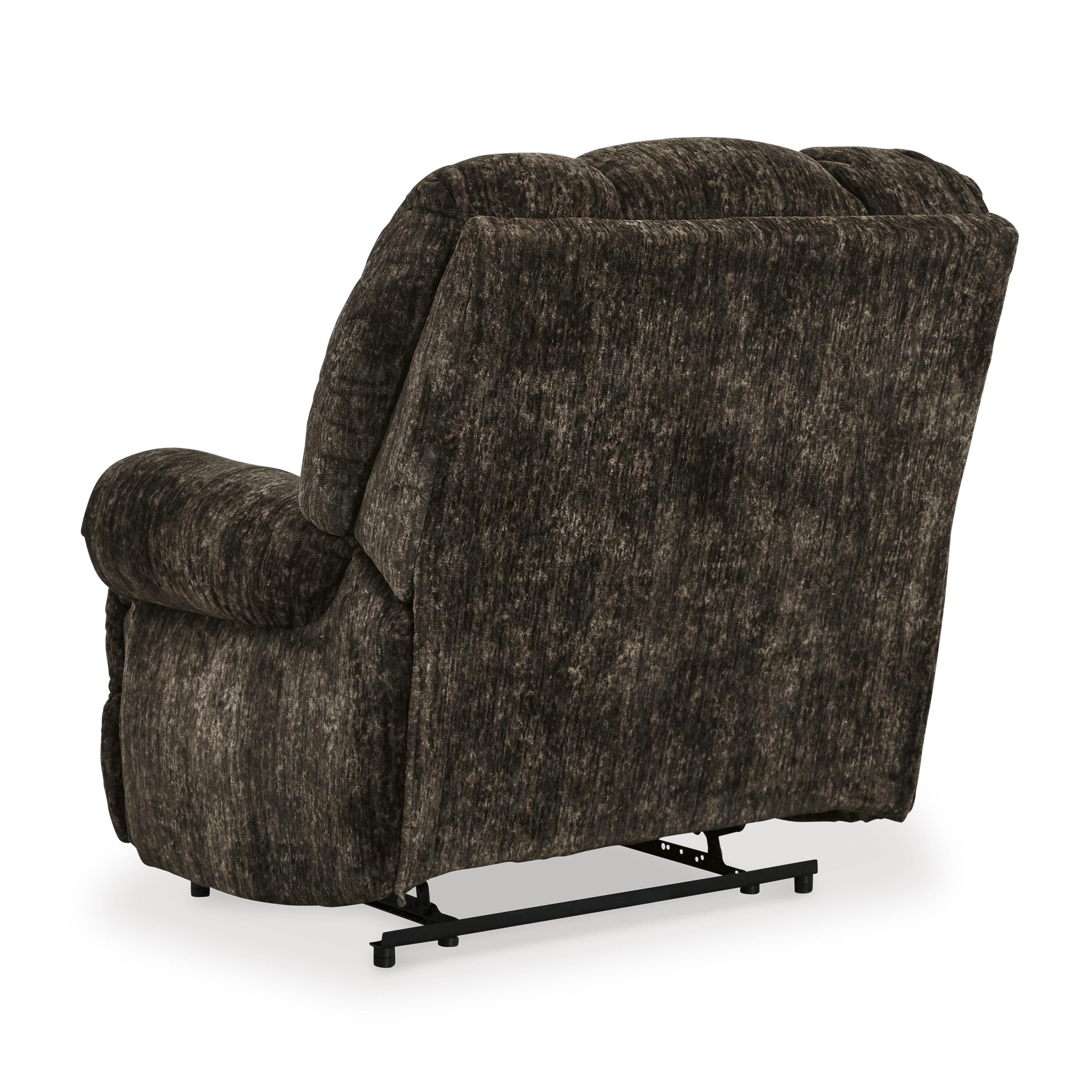  Manufacturer Color_Chocolate --  Signature Design by Ashley Movie Man Fabric Recliner with Wall Recline IMAGE 5