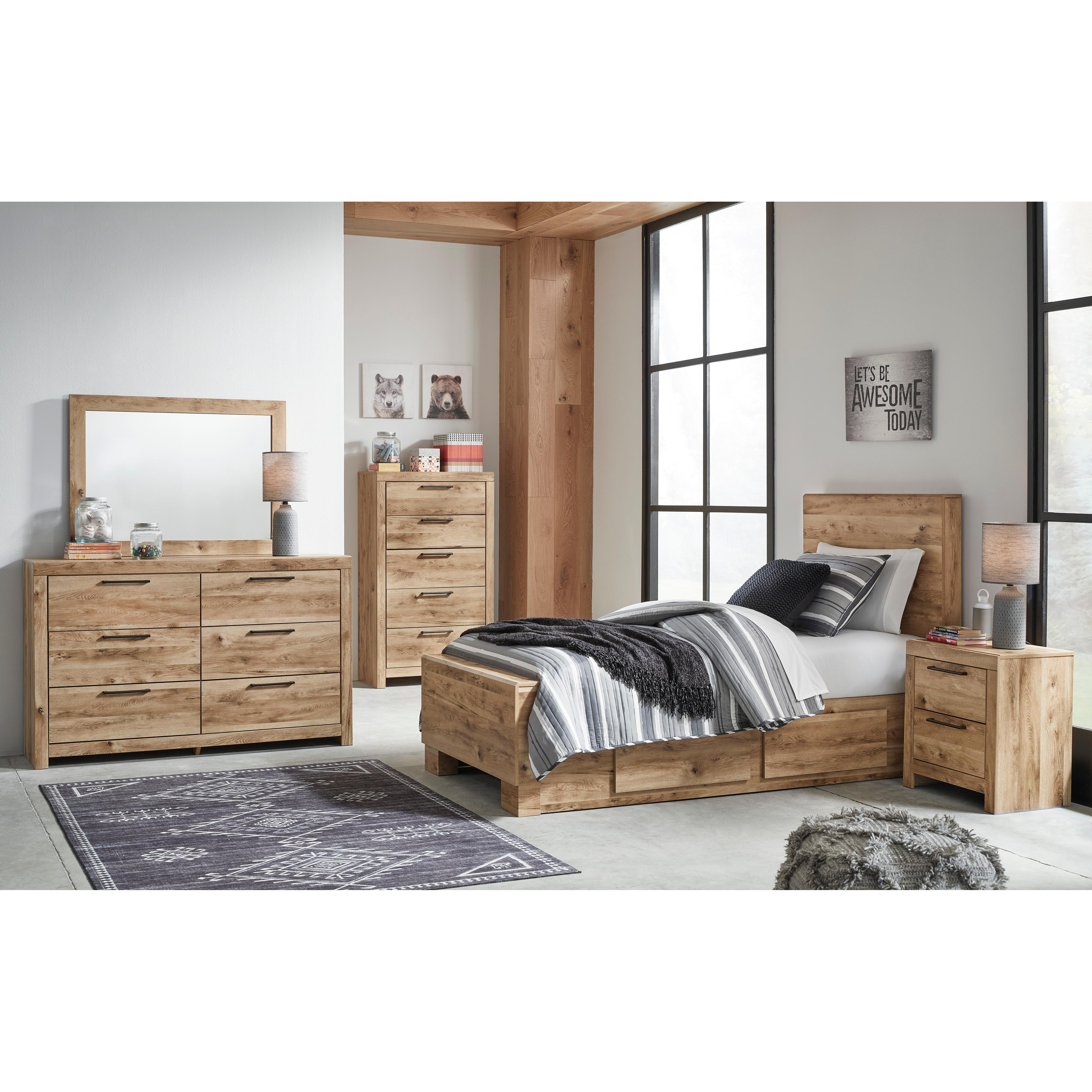  Size_Twin --  Signature Design by Ashley Hyanna Panel Bed with Storage IMAGE 5