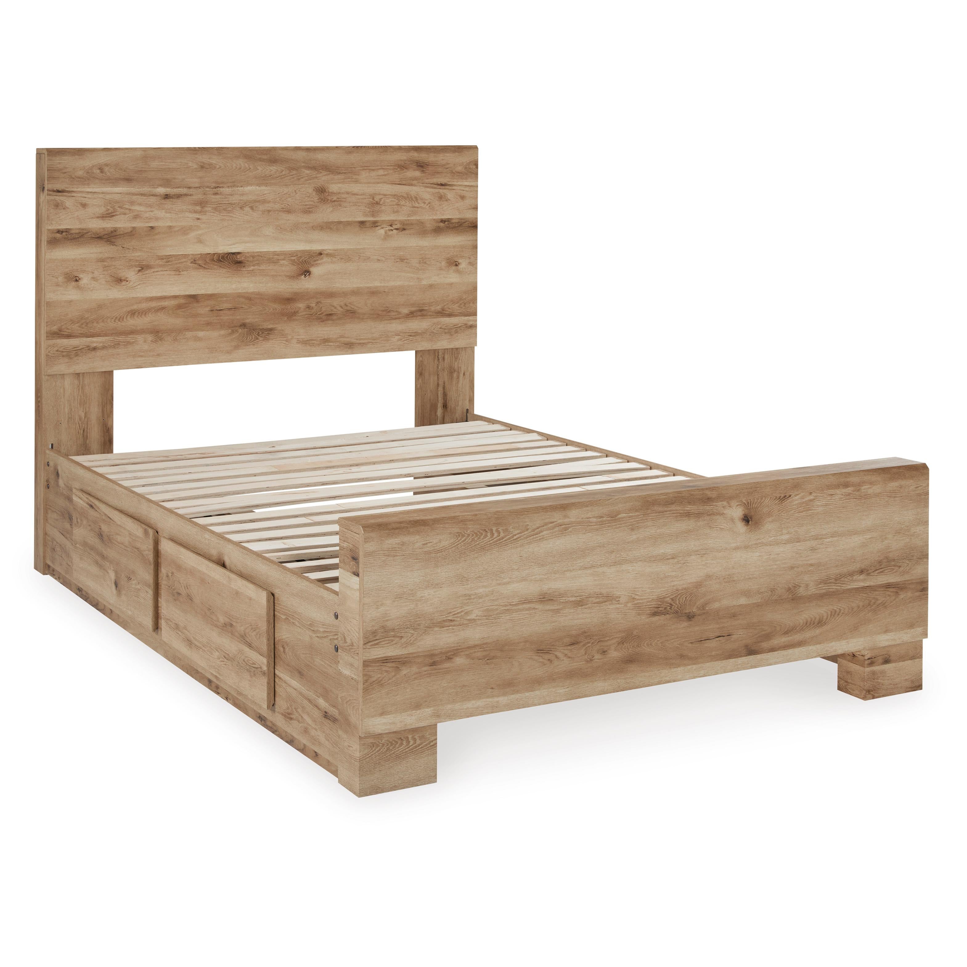  Size_Full --  Hyanna B1050B25 Full Panel Bed with 1 Side Storage IMAGE 4